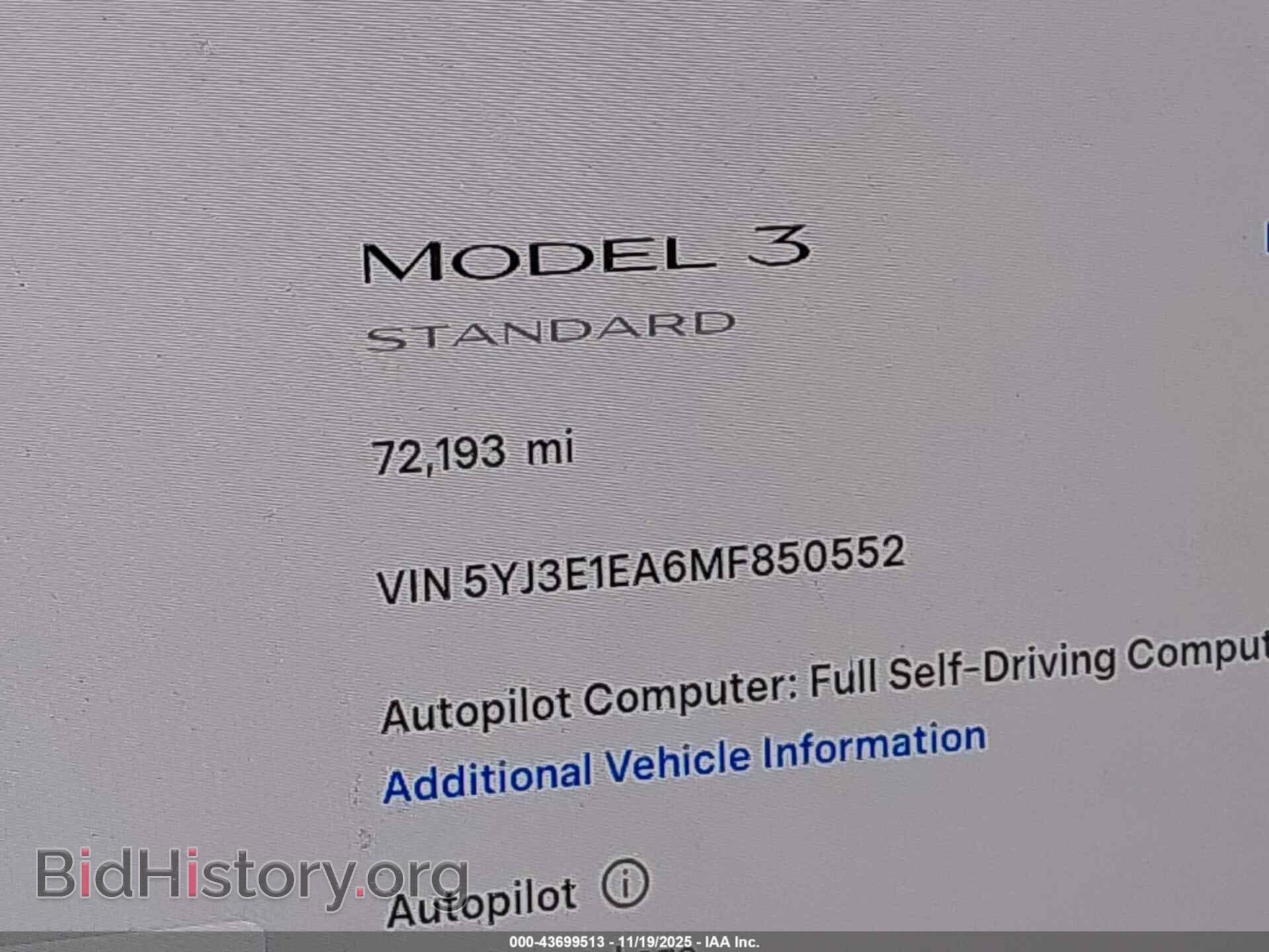2021 TESLA MODEL 3 - VIN: 5YJ3E1EA6MF850552 - Фото 15