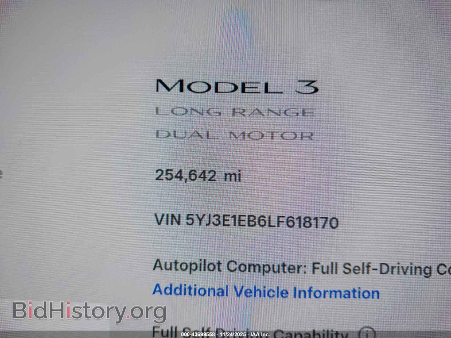 2020 TESLA MODEL 3 - VIN: 5YJ3E1EB6LF618170 - Фото 7