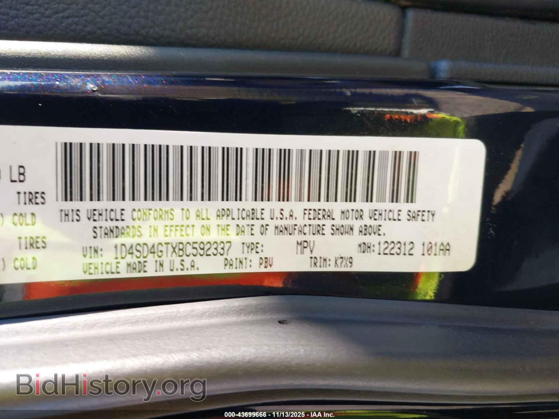 2011 DODGE DURANGO - VIN: 1D4SD4GTXBC592337 - Photo 9