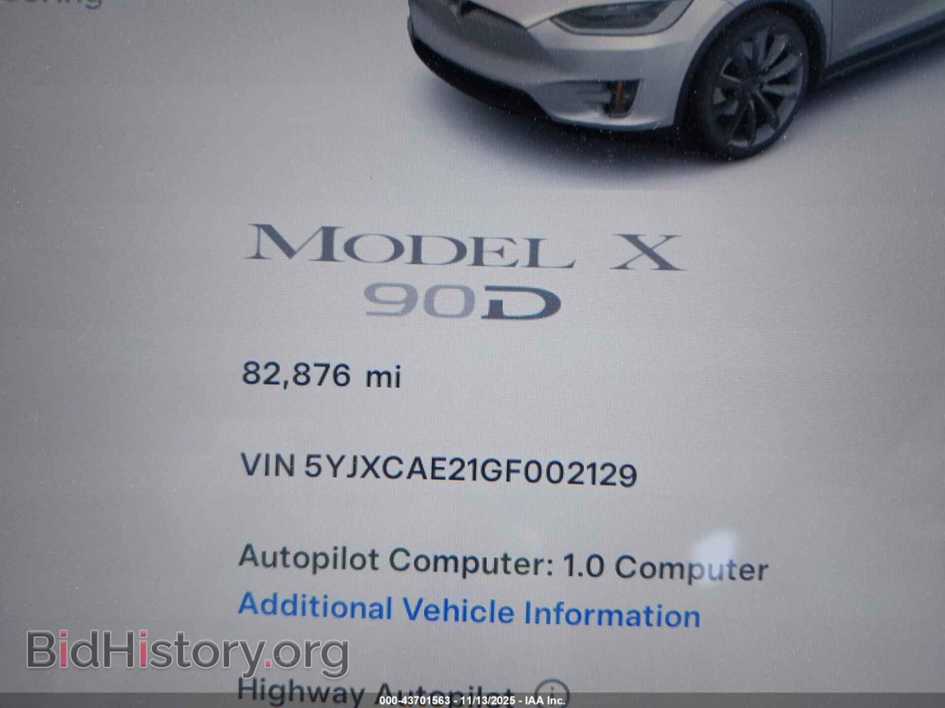 2016 TESLA MODEL X - VIN: 5YJXCAE21GF002129 - Фото 7
