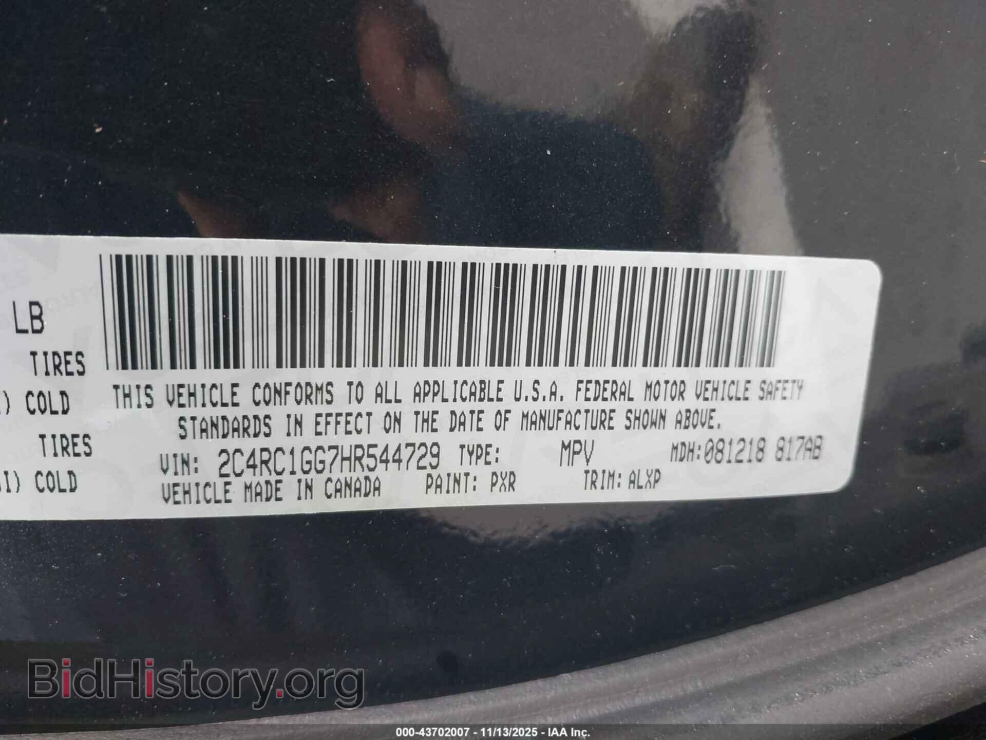2017 CHRYSLER PACIFICA - VIN: 2C4RC1GG7HR544729 - Photo 9