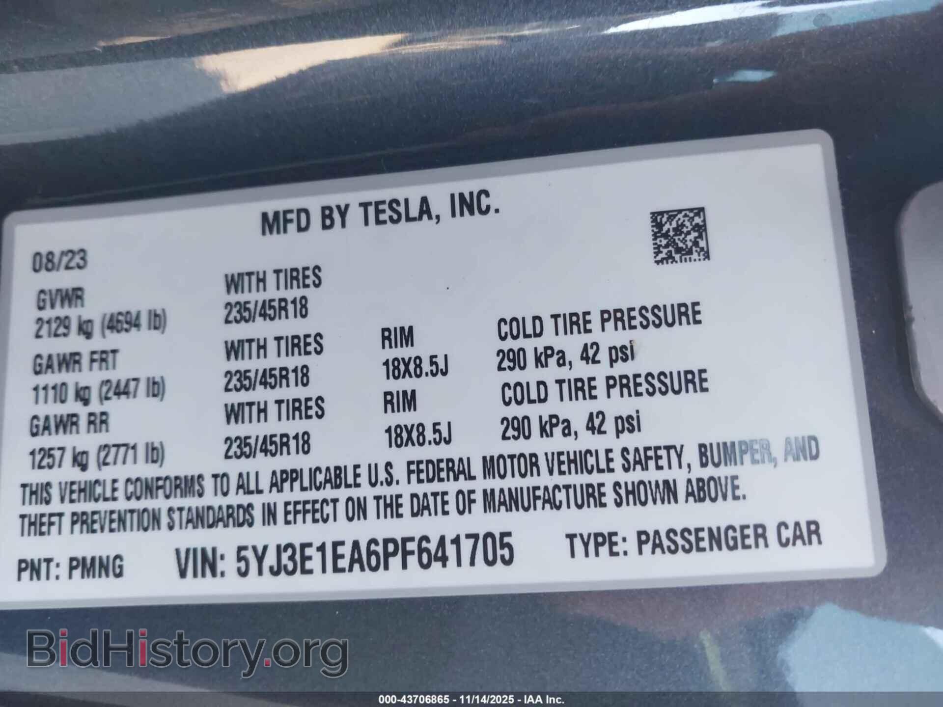 2023 TESLA MODEL 3 - VIN: 5YJ3E1EA6PF641705 - Фото 9