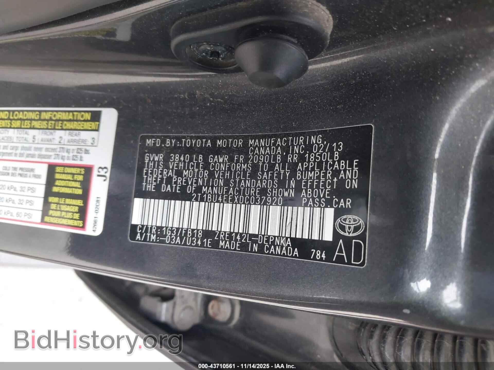 2013 TOYOTA COROLLA - VIN: 2T1BU4EEXDCO37920 - Фото 9
