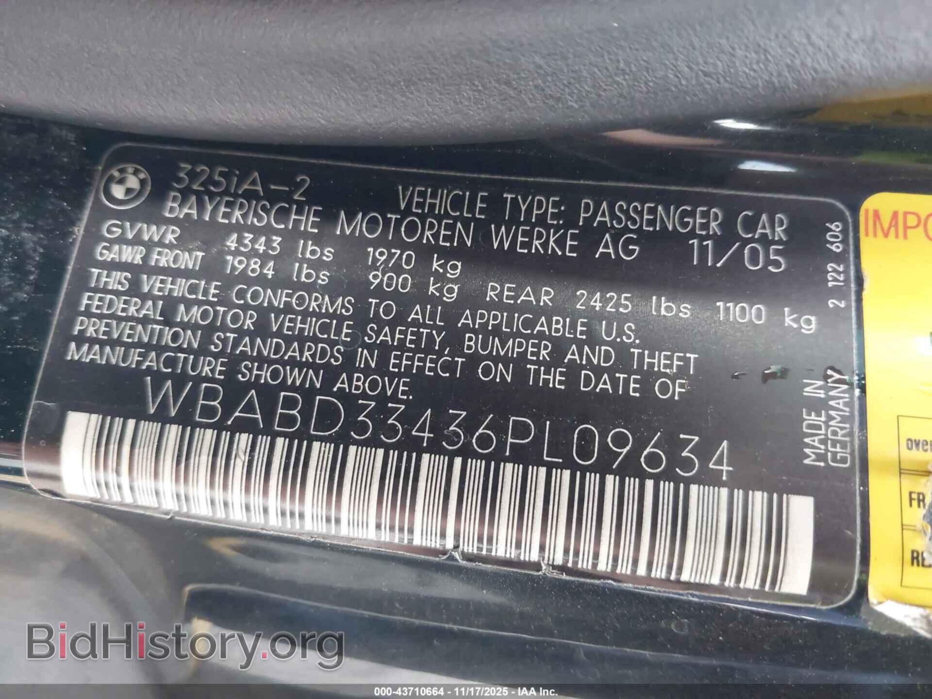 2006 BMW 325CI - VIN: WBABD33436PL09634 - Фото 9