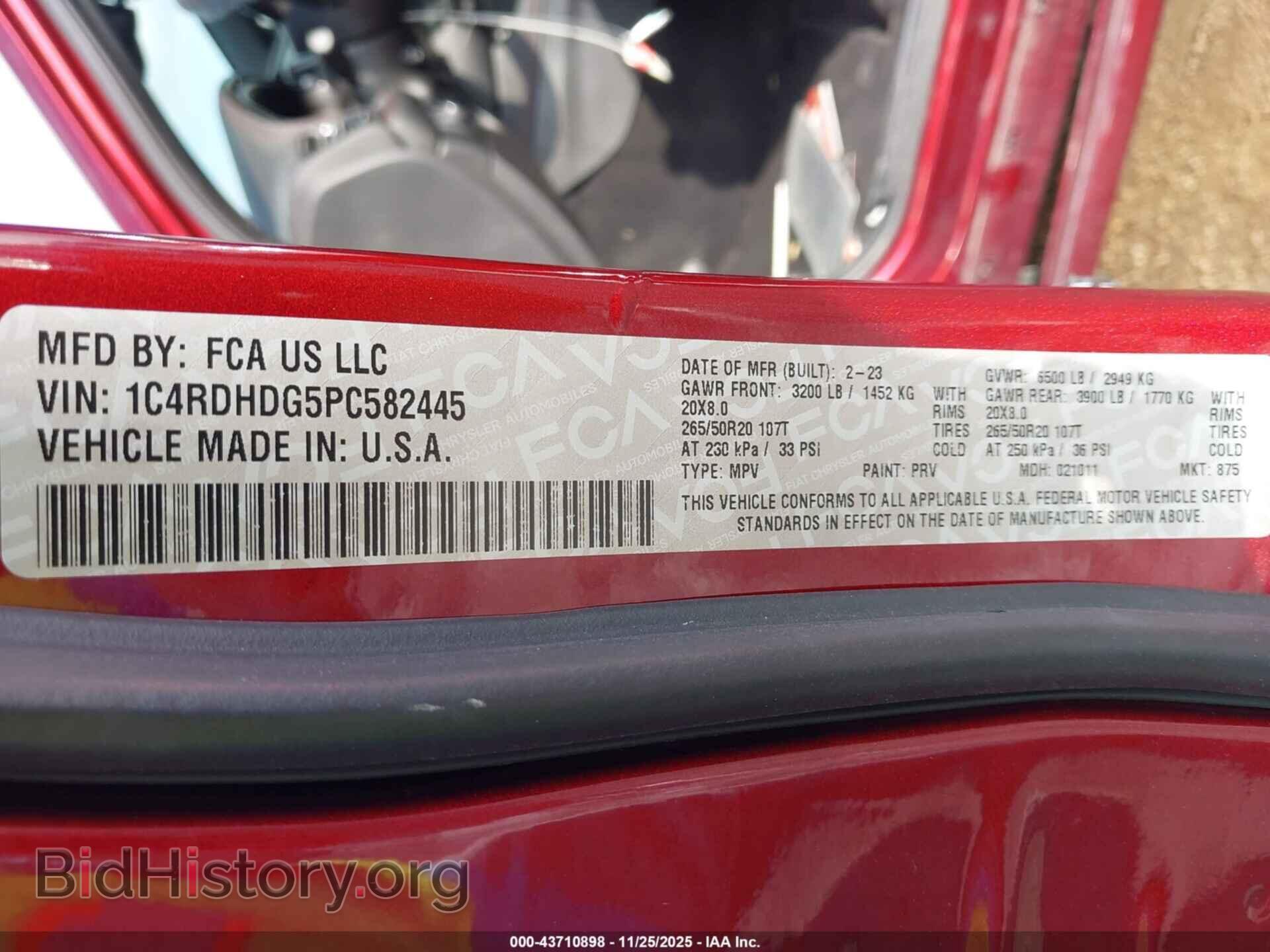 2023 DODGE DURANGO - VIN: 1C4RDHDG5PC582445 - Фото 9