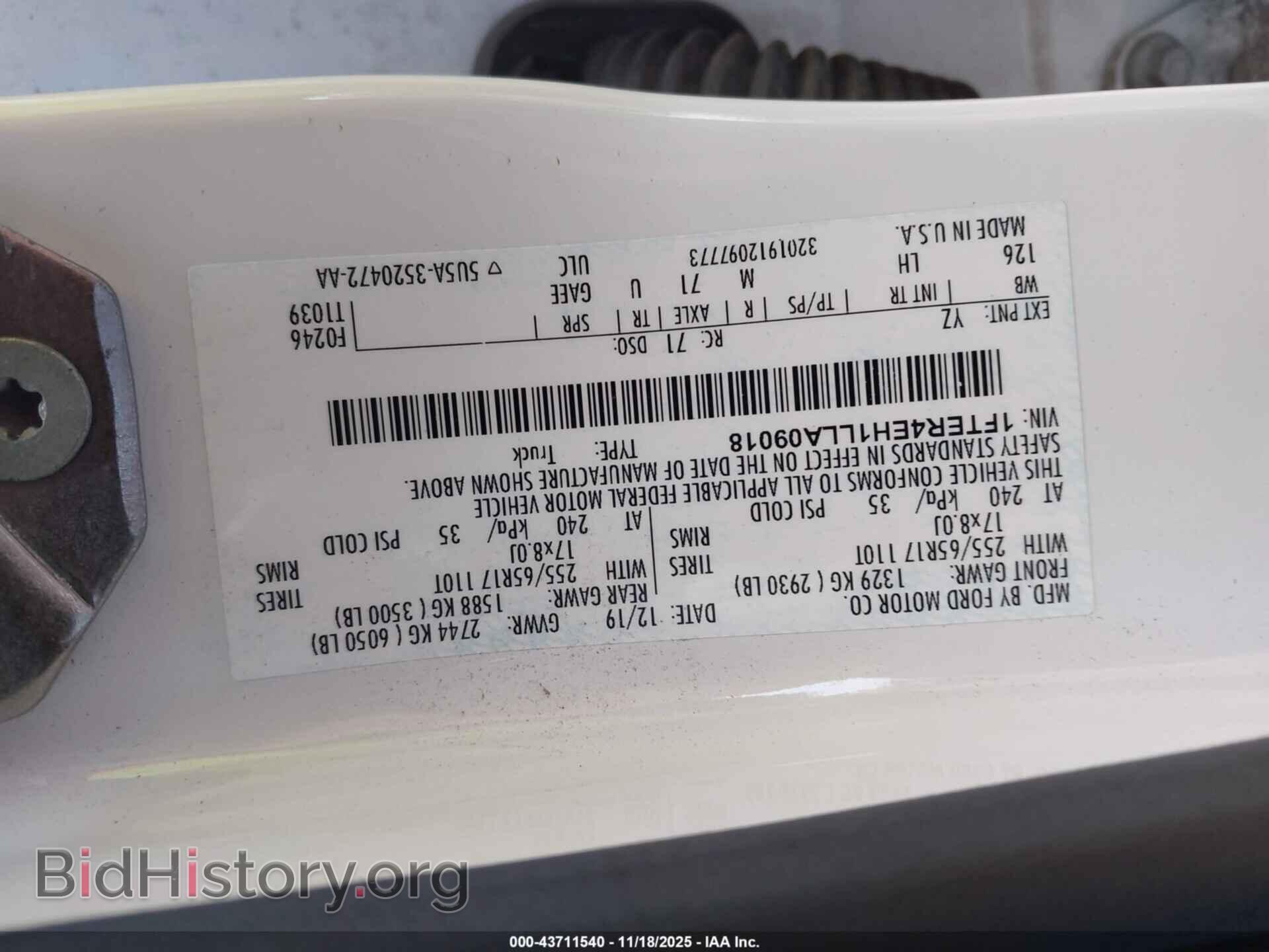 2020 FORD RANGER - VIN: 1FTER4EH1LLA09018 - Фото 9