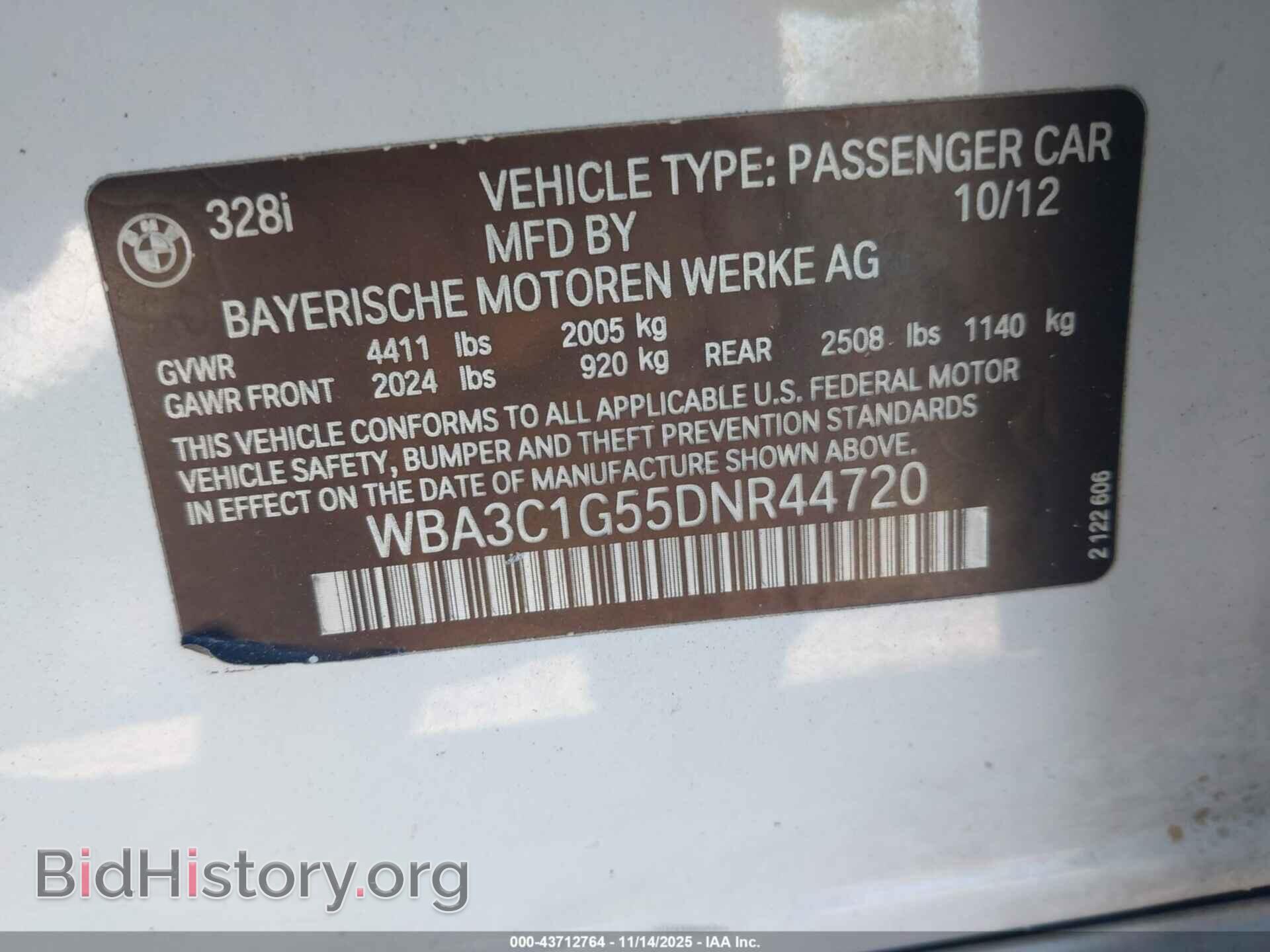 2013 BMW 328I - VIN: WBA3C1G55DNR44720 - Фото 9
