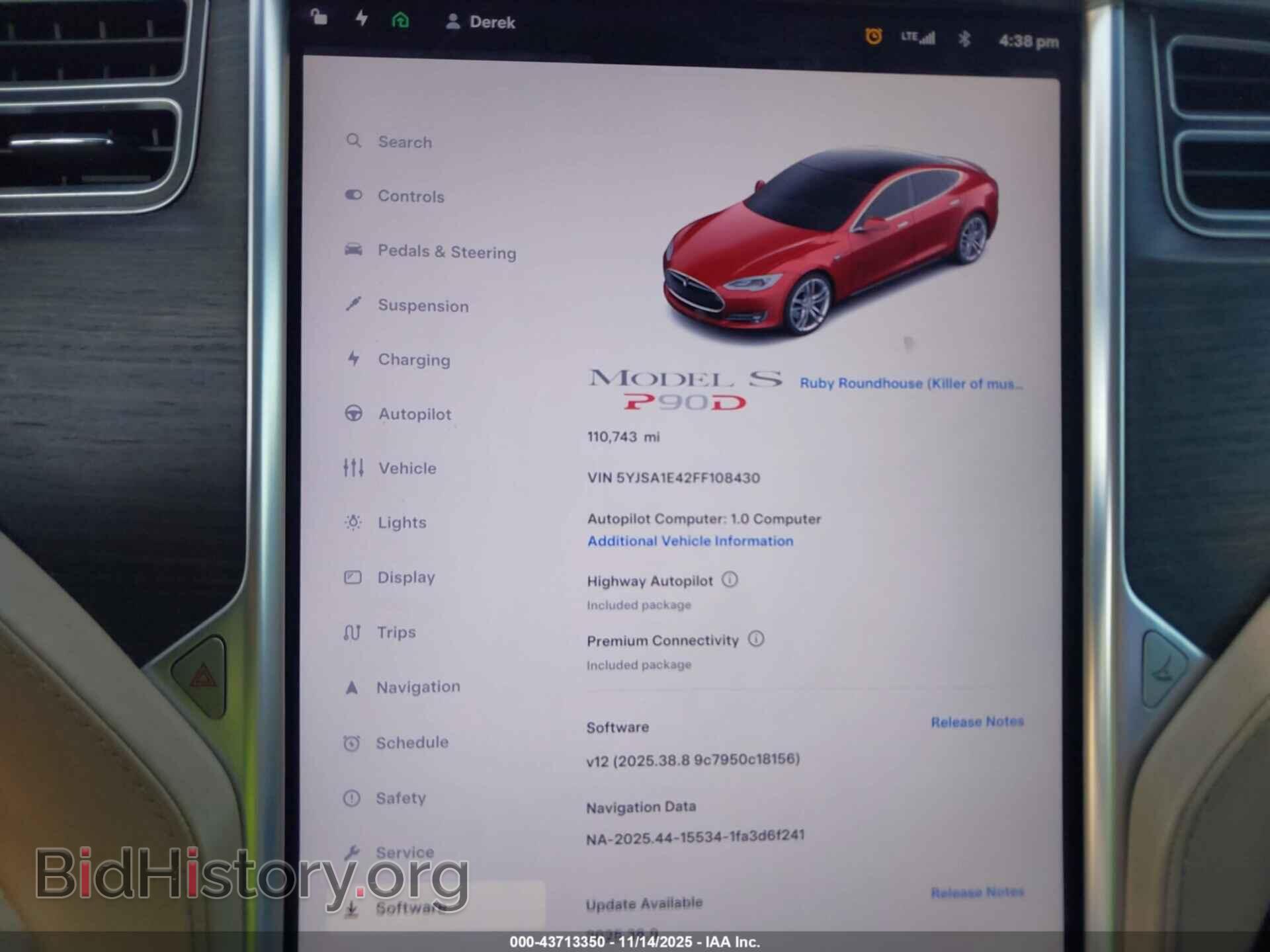 2015 TESLA MODEL S - VIN: 5YJSA1E42FF108430 - Photo 7
