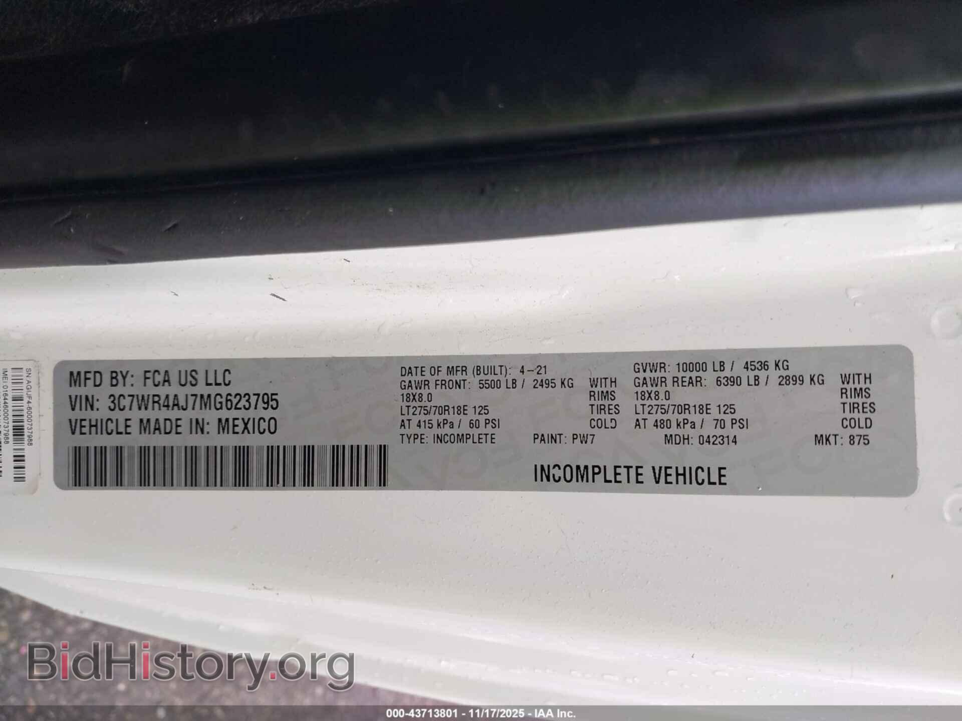 2021 RAM 2500 - VIN: 3C7WR4AJ7MG623795 - Photo 9