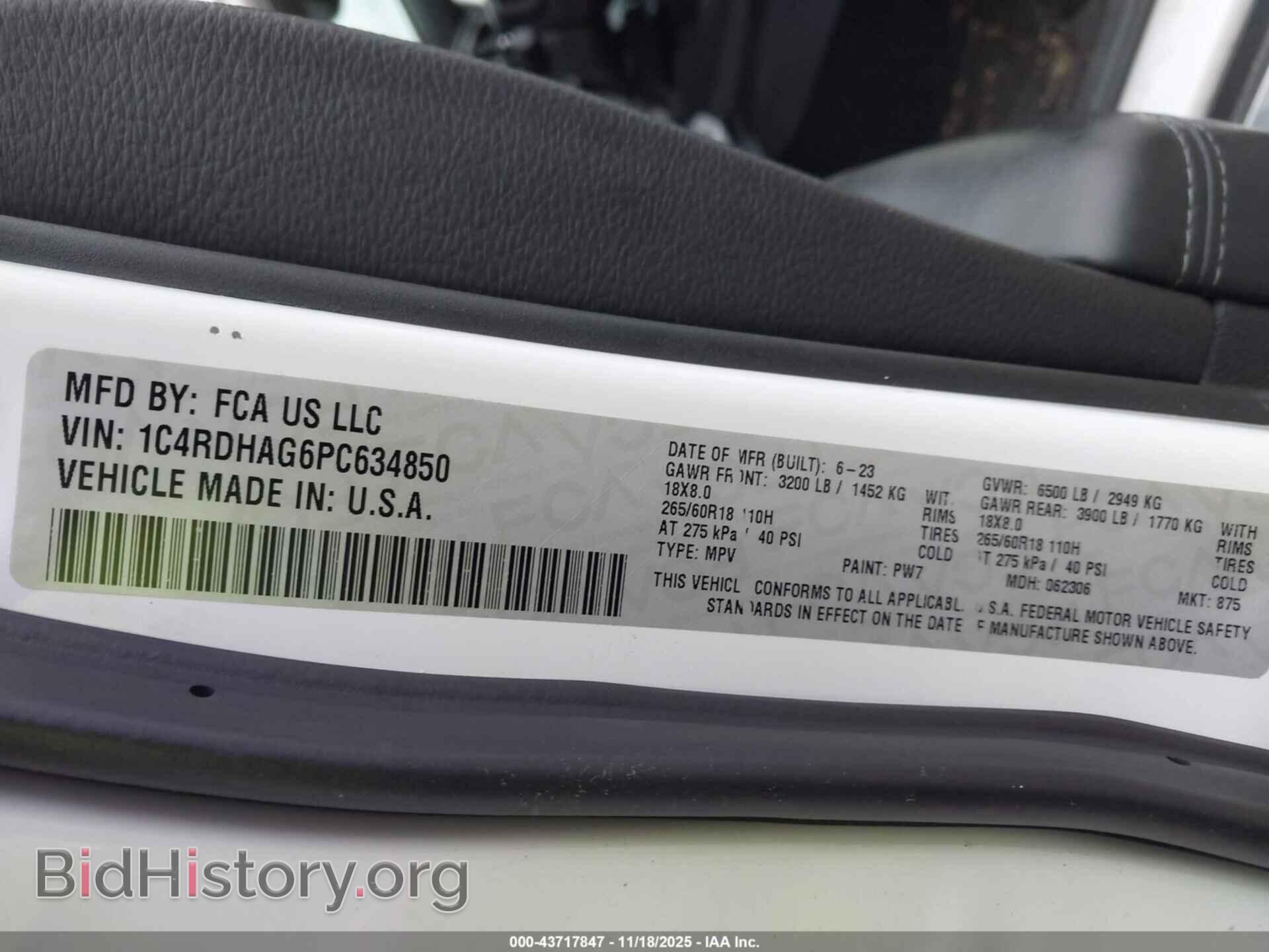 2023 DODGE DURANGO - VIN: 1C4RDHAG6PC634850 - Photo 9