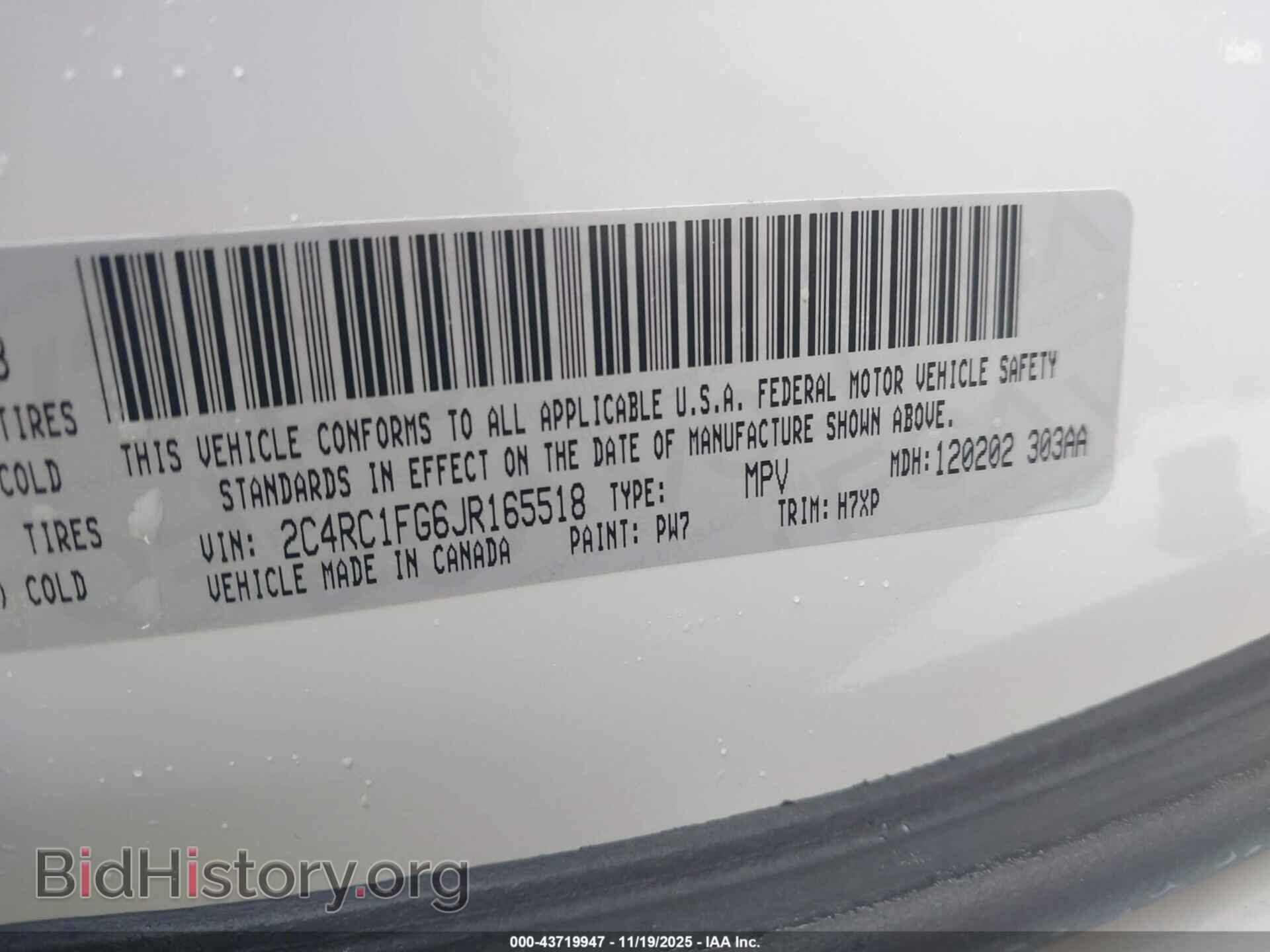 2018 CHRYSLER PACIFICA - VIN: 2C4RC1FG6JR165518 - Photo 9