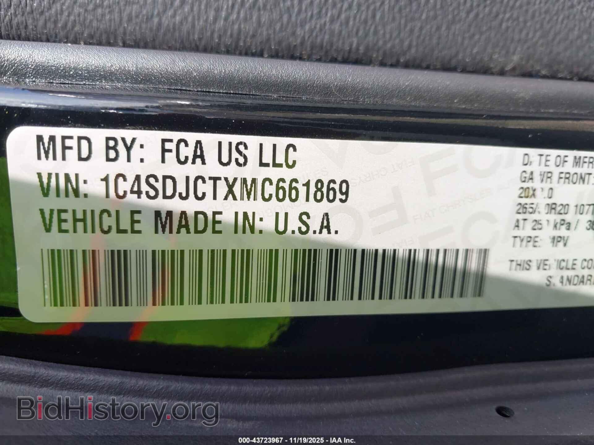 2021 DODGE DURANGO - VIN: 1C4SDJCTXMC661869 - Photo 9