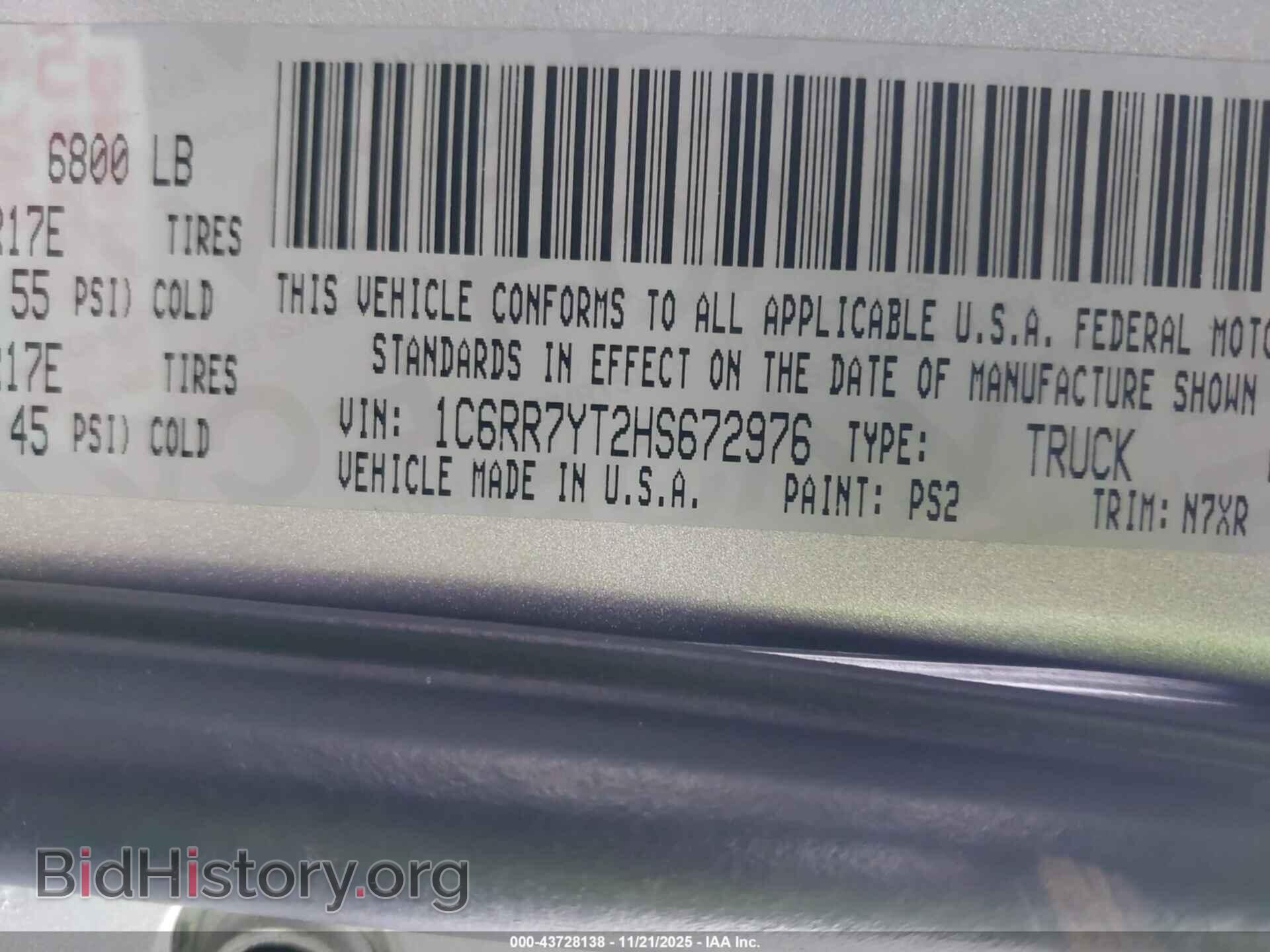 2017 RAM 1500 - VIN: 1C6RR7YT2HS672976 - Фото 9