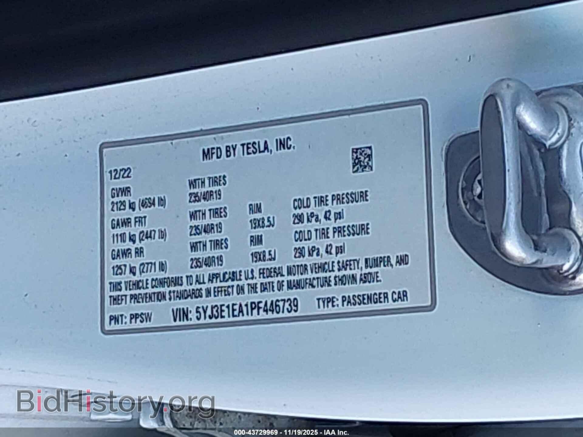 2023 TESLA MODEL 3 - VIN: 5YJ3E1EA1PF446739 - Фото 9