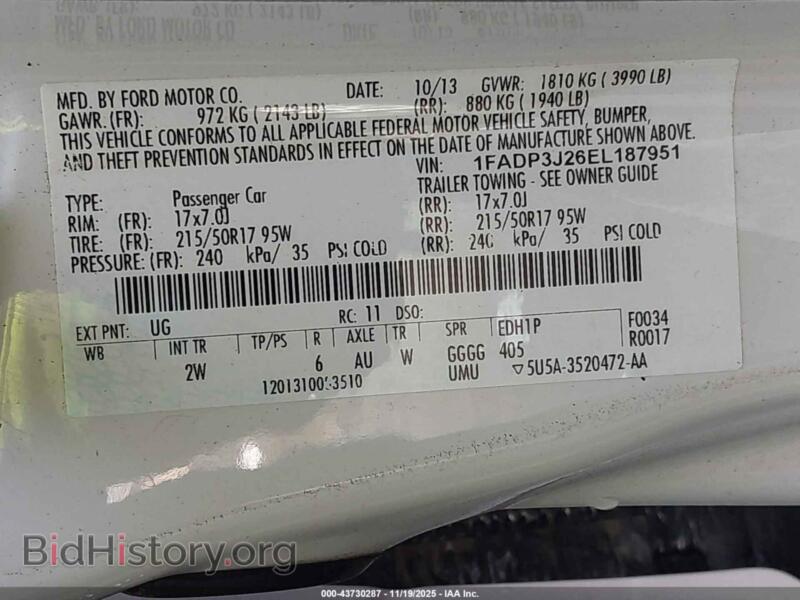 2014 Ford FOCUS (VIN 1FADP3J26EL187951) — photo 9 of 16