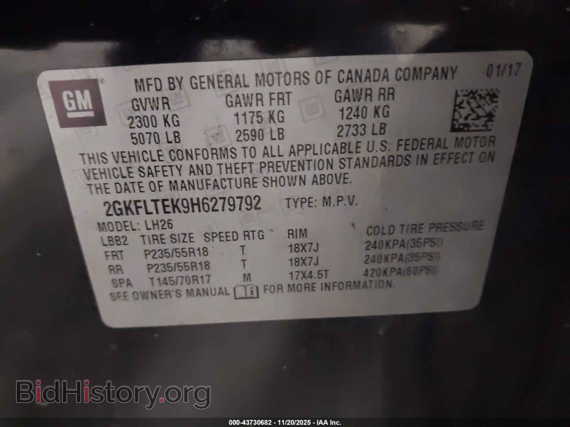2017 GMC TERRAIN - VIN: 2GKFLTEK9H6279792 - Photo 9