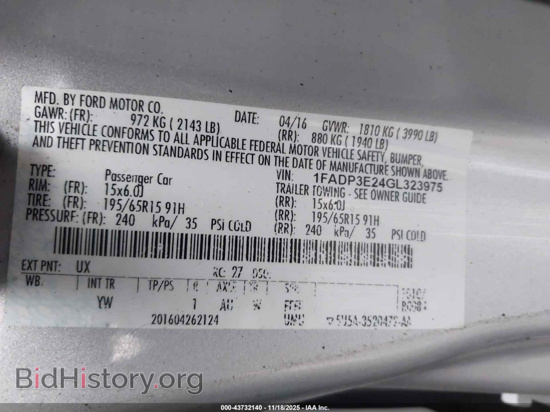 2016 FORD FOCUS - VIN: 1FADP3E24GL323975 - Photo 9