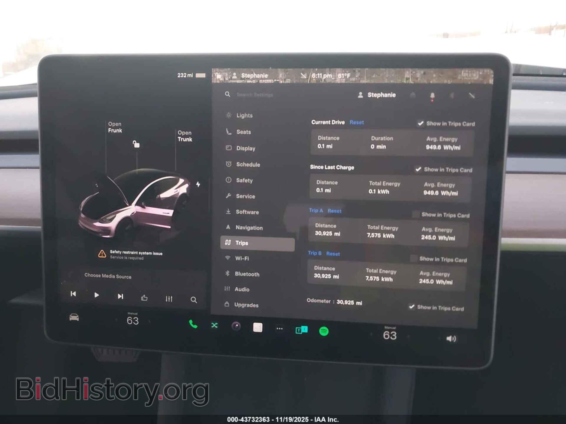 2023 TESLA MODEL 3 - VIN: 5YJ3E1EA7PF540799 - Фото 7