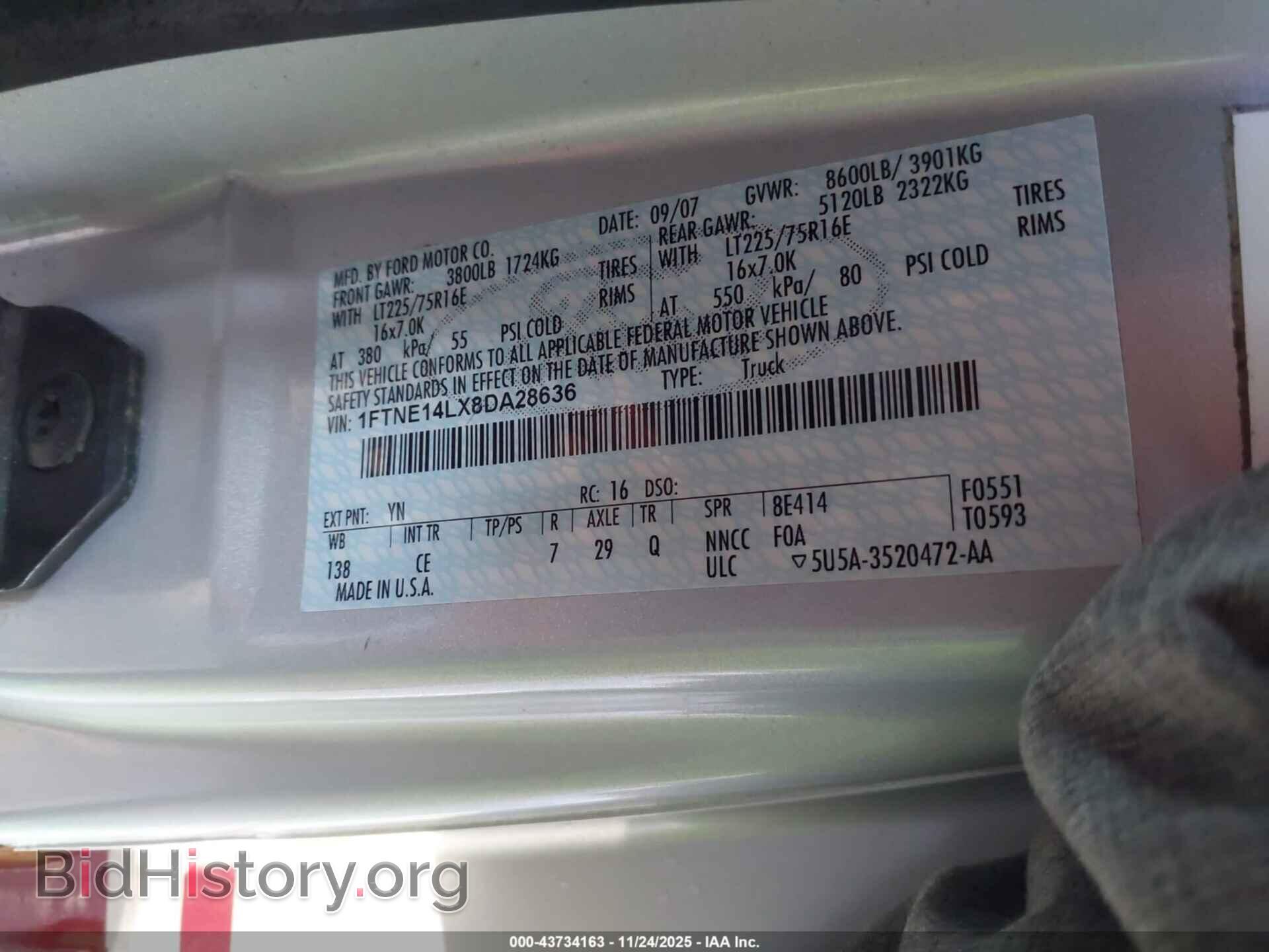 2008 FORD E-150 - VIN: 1FTNE14LX8DA28636 - Фото 9