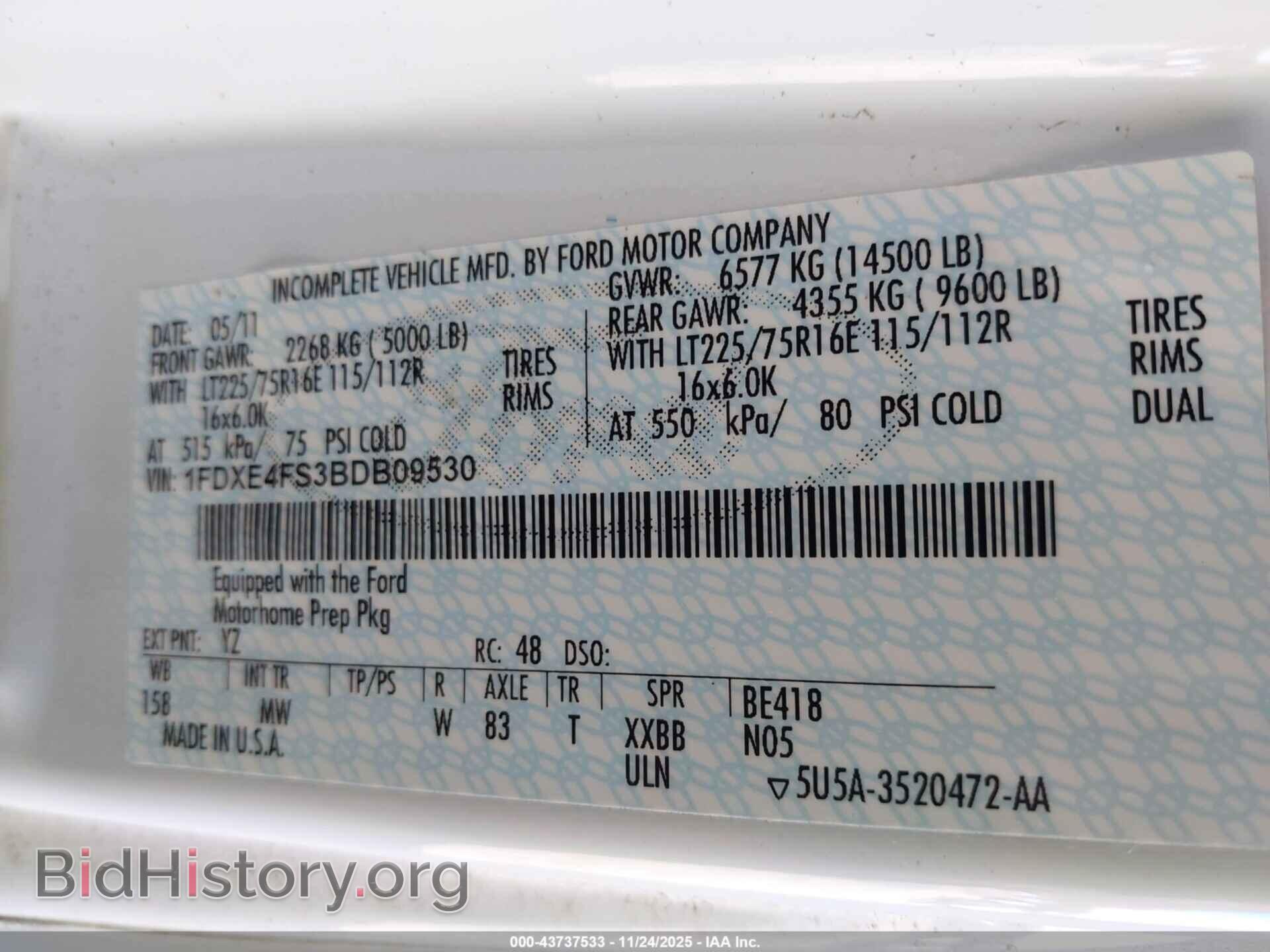 2011 FORD E-450 CUTAWAY - VIN: 1FDXE4FS3BDB09530 - Photo 8