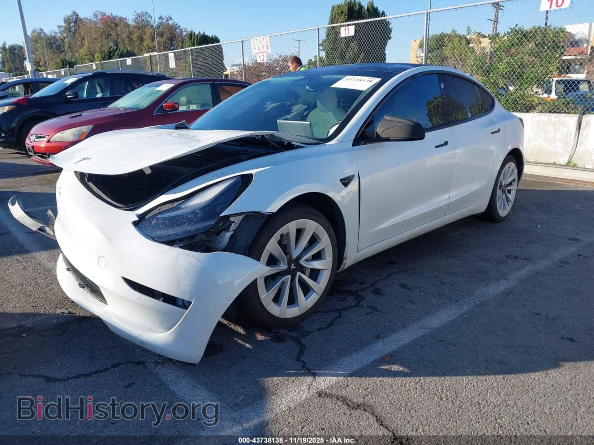 2022 TESLA MODEL 3 - VIN: 5YJ3E1EB9NF137185 - Фото 2
