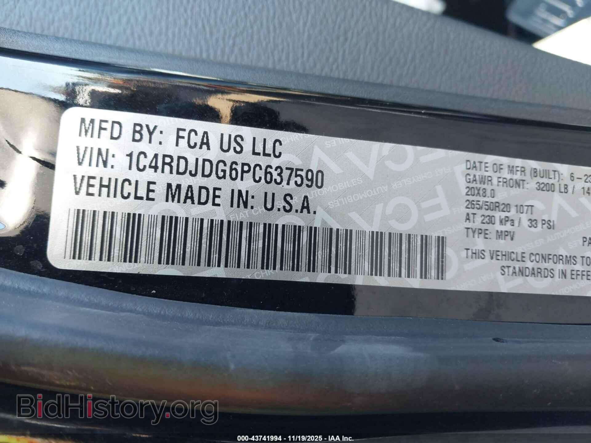 2023 DODGE DURANGO - VIN: 1C4RDJDG6PC637590 - Фото 9