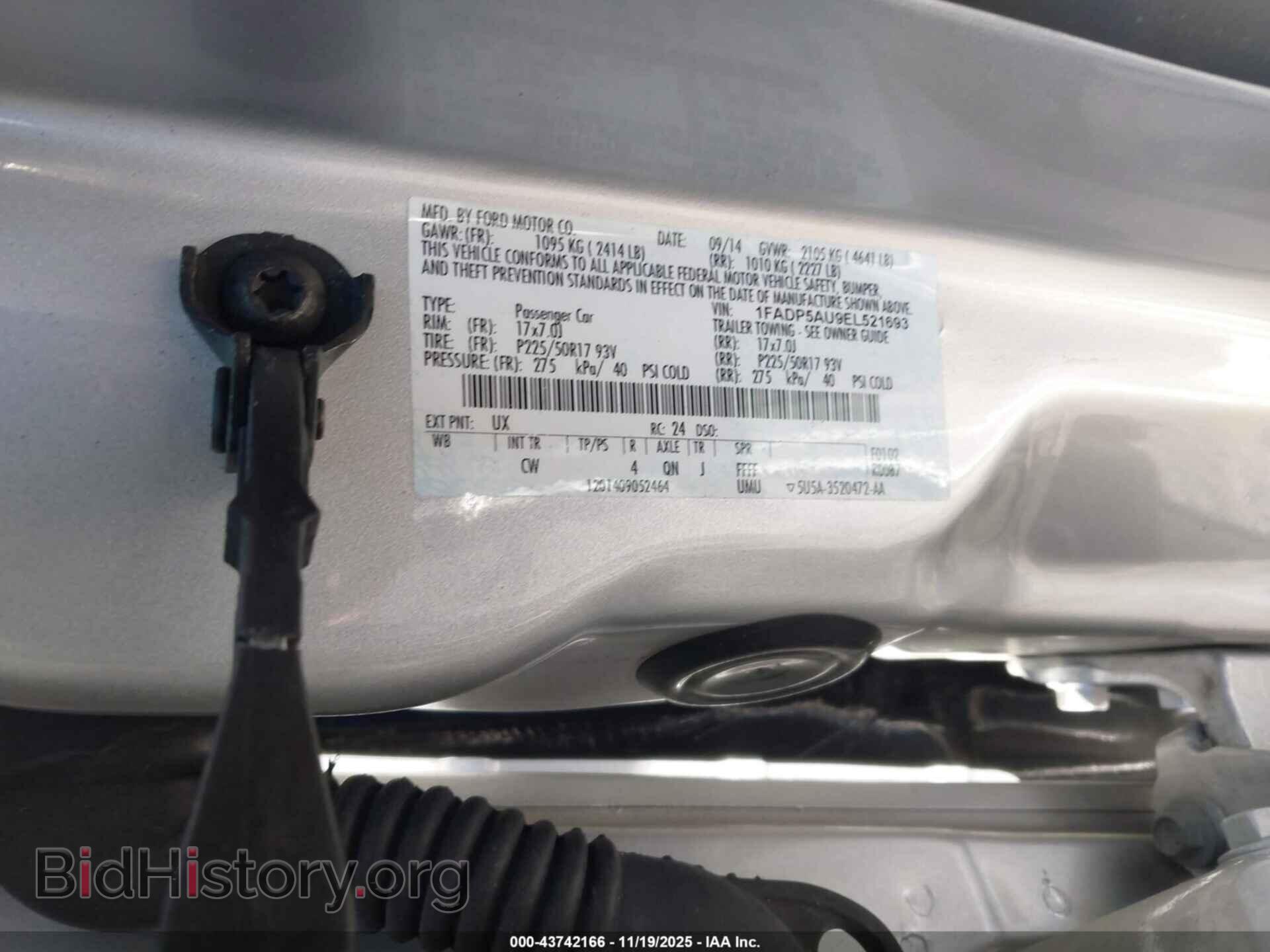 2014 FORD C-MAX HYBRID - VIN: 1FADP5AU9EL521693 - Фото 9