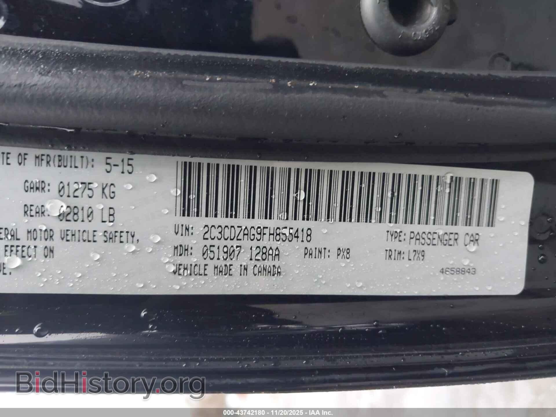 2015 DODGE CHALLENGER - VIN: 2C3CDZAG9FH855418 - Фото 9