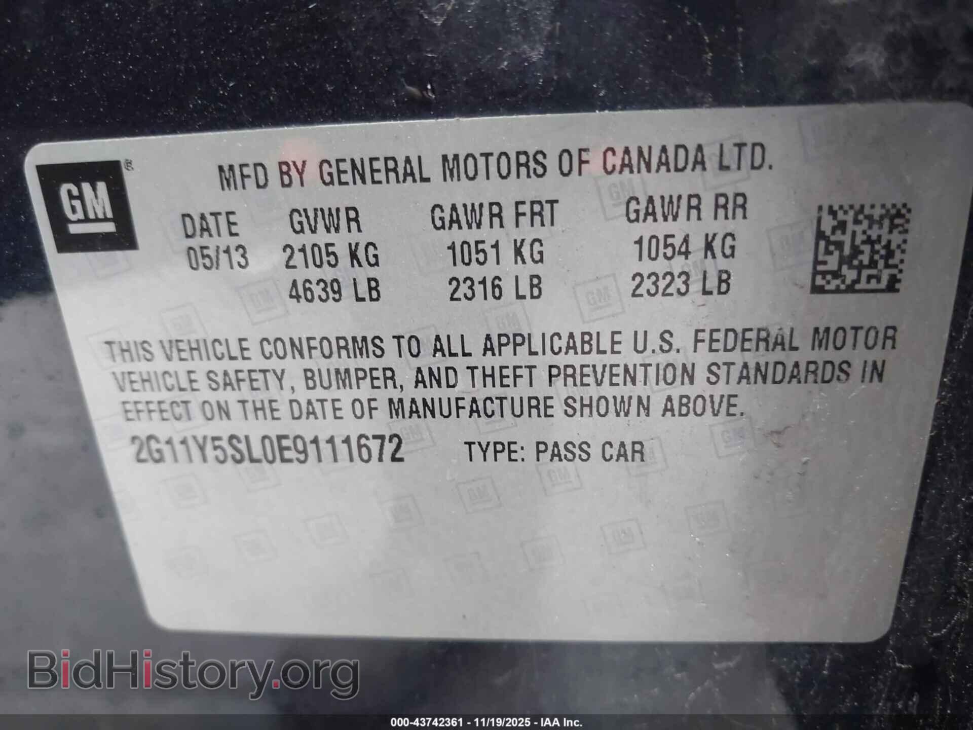 2014 CHEVROLET IMPALA - VIN: 2G11Y5SL0E9111672 - Фото 9