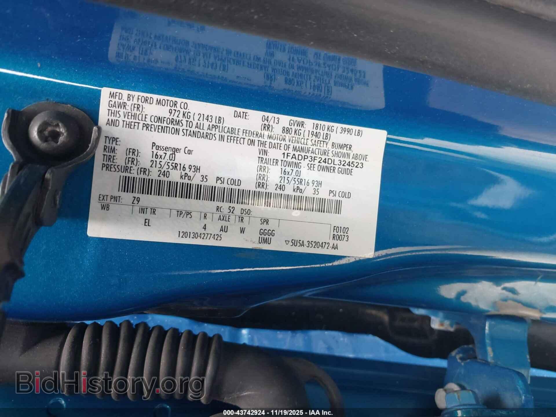 2013 FORD FOCUS - VIN: 1FADP3F24DL324523 - Photo 9