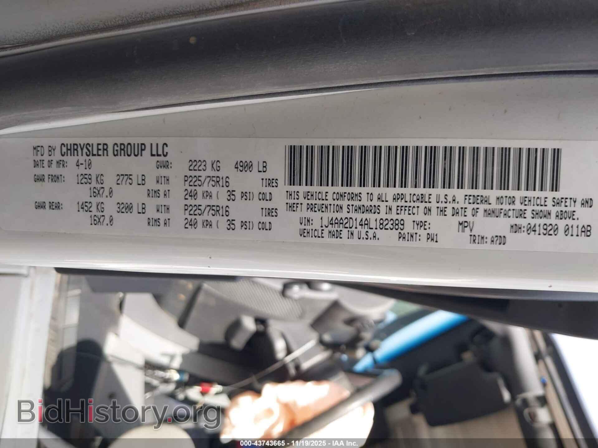 2010 JEEP WRANGLER - VIN: 1J4AA2D14AL182389 - Фото 9