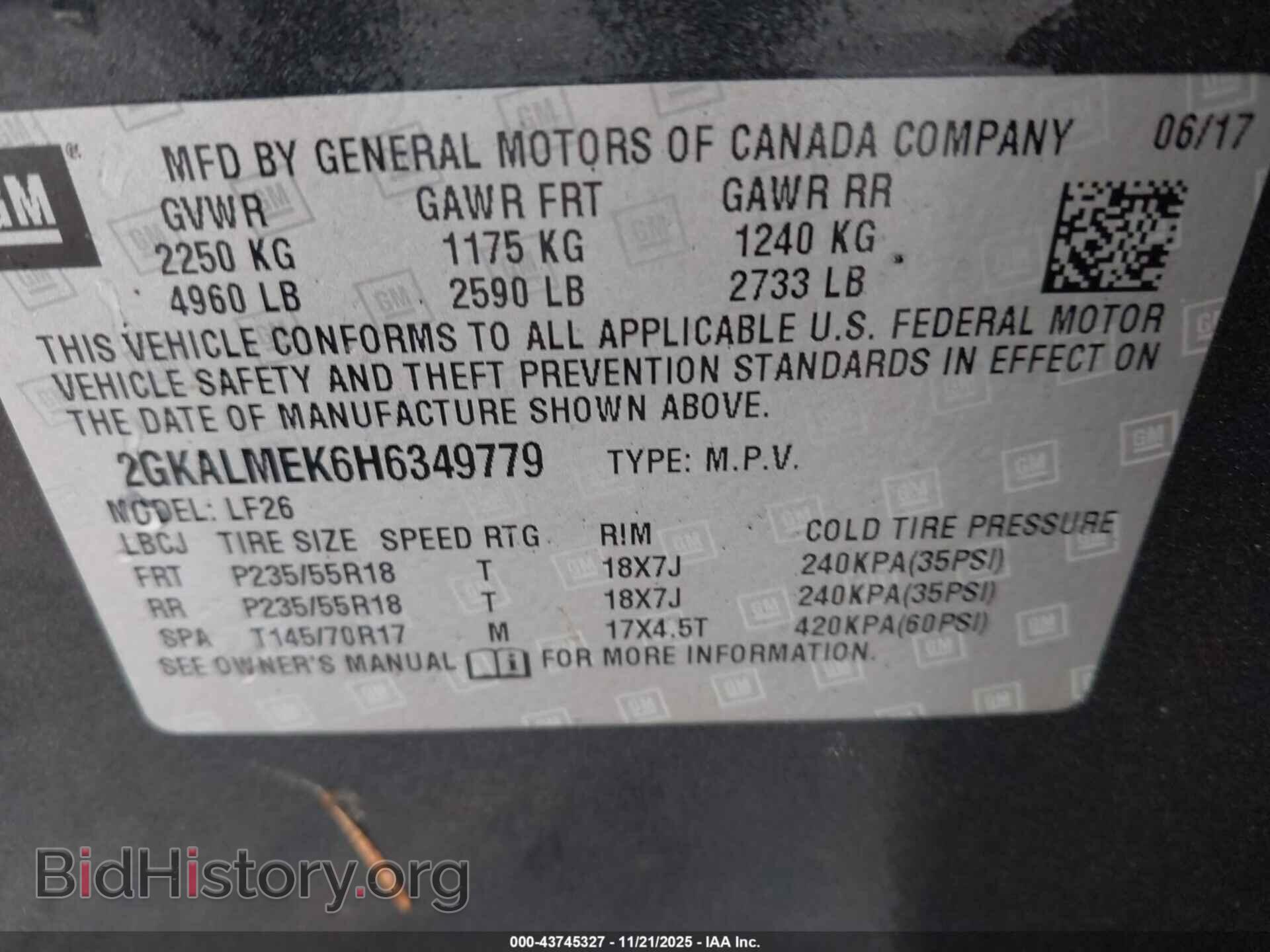 2017 GMC TERRAIN - VIN: 2GKALMEK6H6349779 - Фото 9