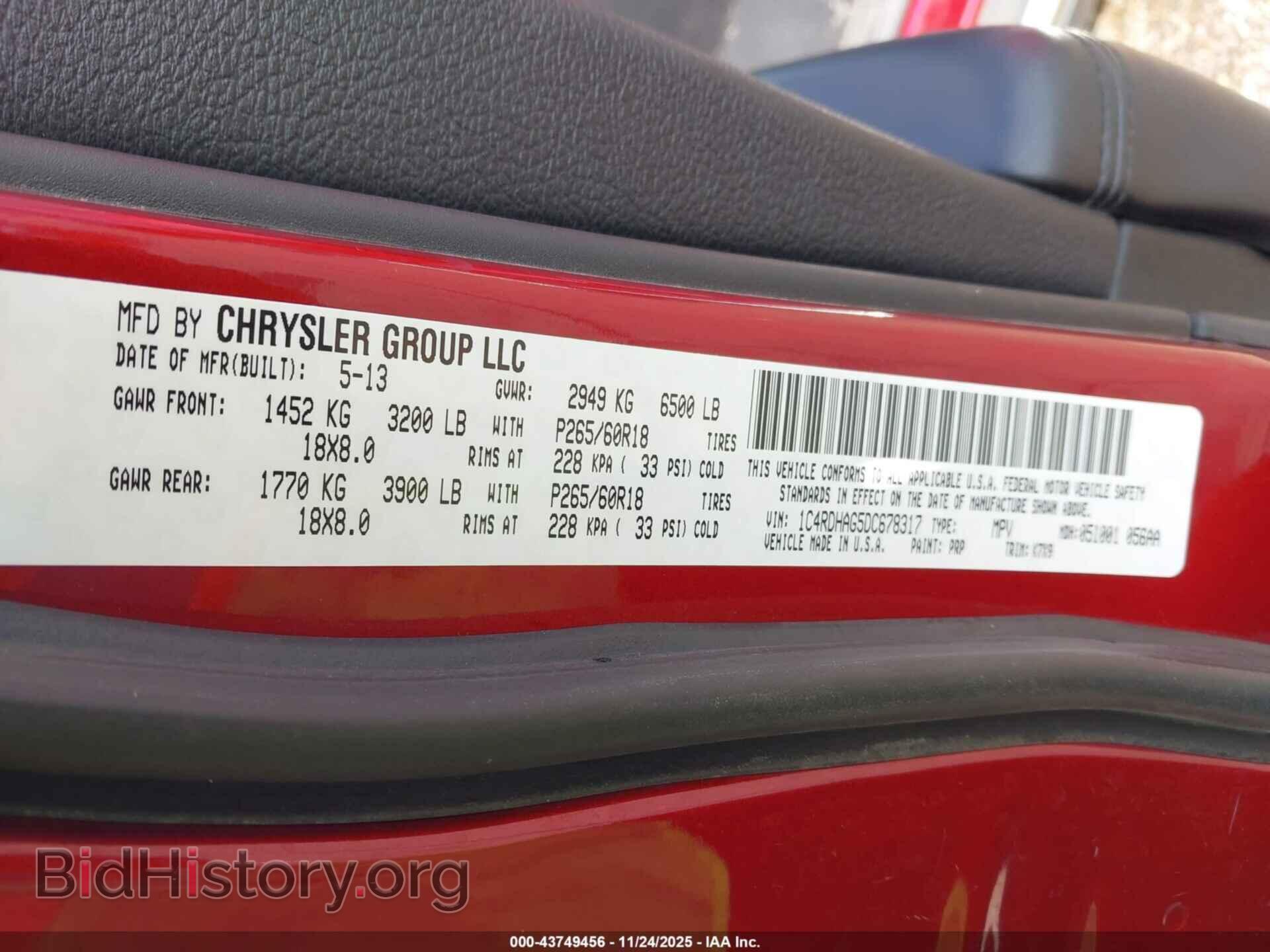 2013 DODGE DURANGO - VIN: 1C4RDHAG5DC678317 - Photo 9