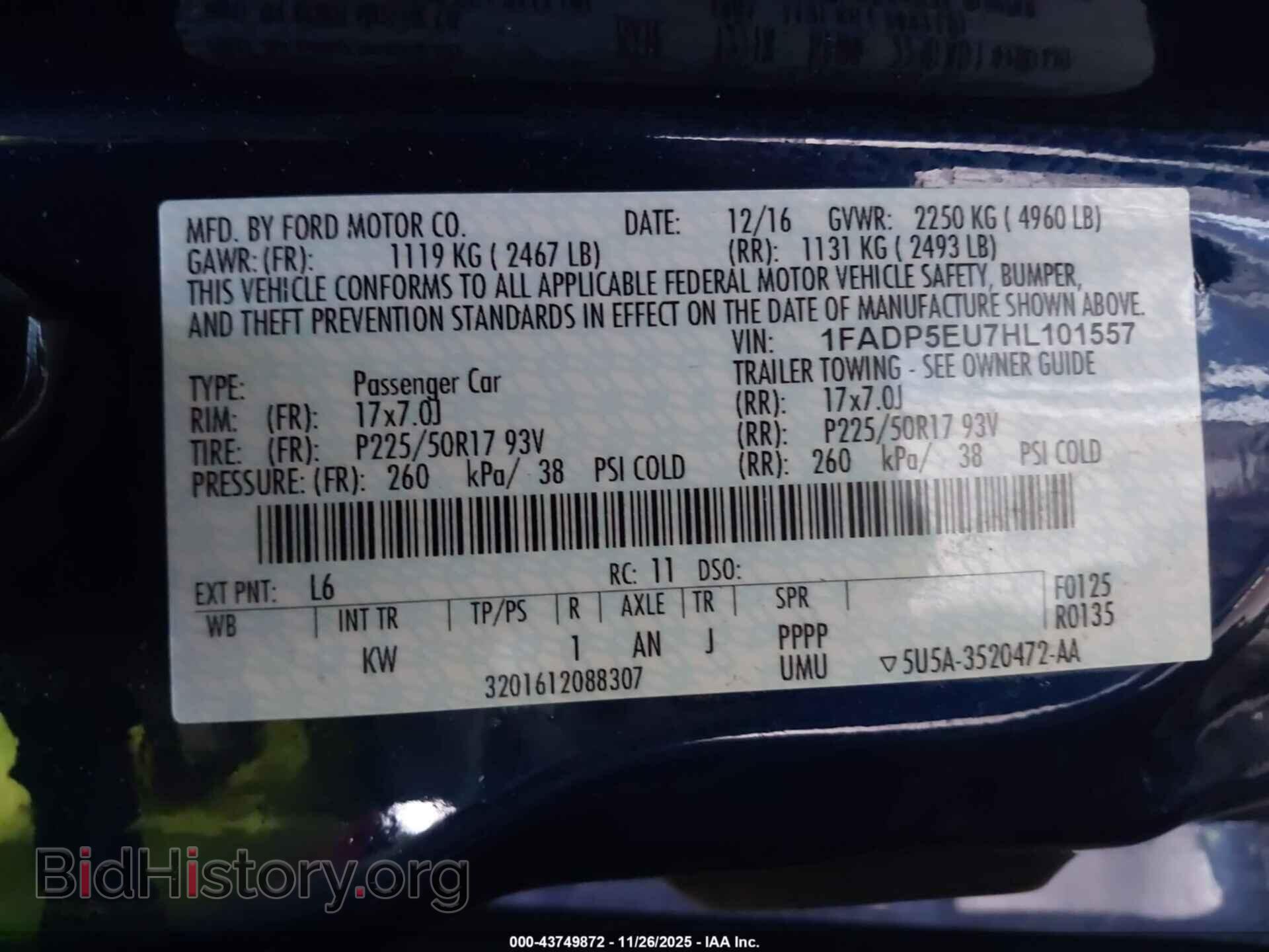 2017 FORD C-MAX ENERGI - VIN: 1FADP5EU7HL101557 - Фото 9