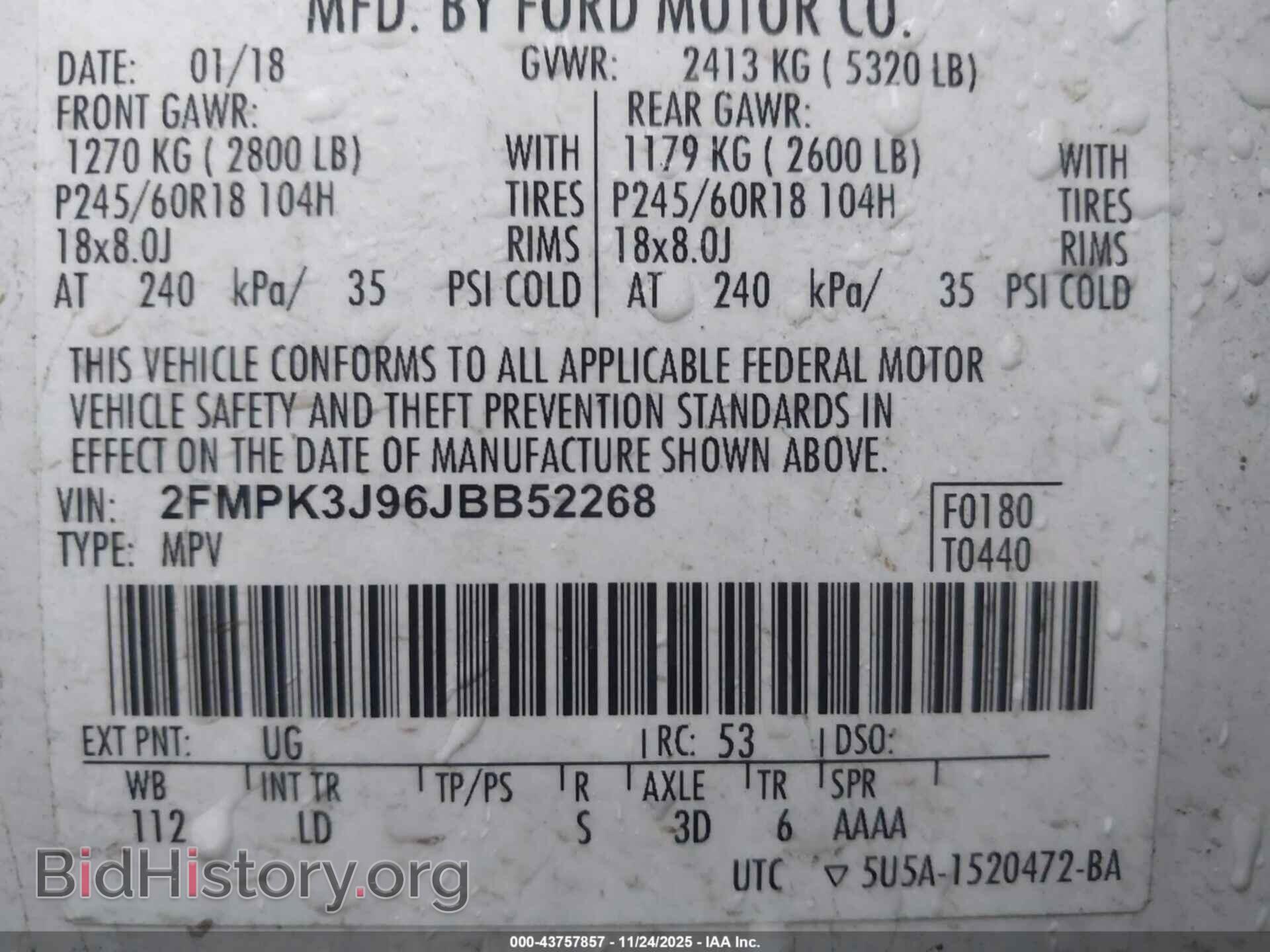 2018 FORD EDGE - VIN: 2FMPK3J96JBB52268 - Photo 9