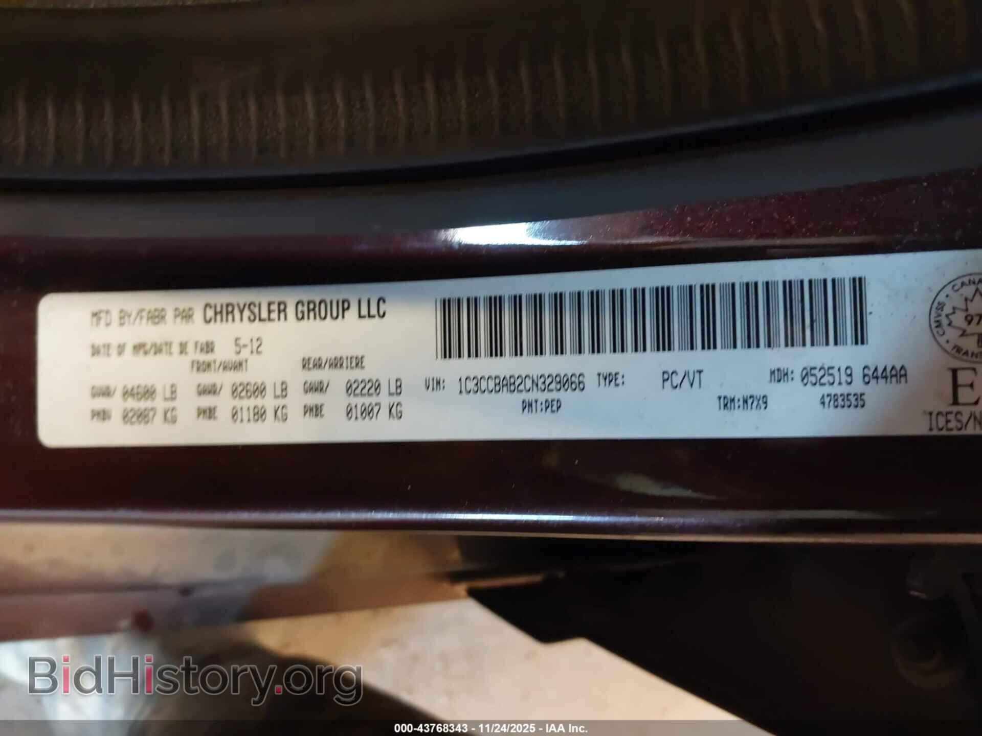 2012 CHRYSLER 200 - VIN: 1C3CCBAB2CN329066 - Photo 9