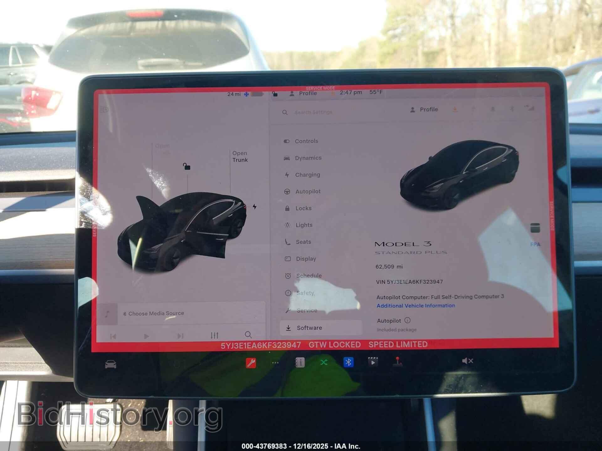 2019 TESLA MODEL 3 - VIN: 5YJ3E1EA6KF323947 - Фото 7