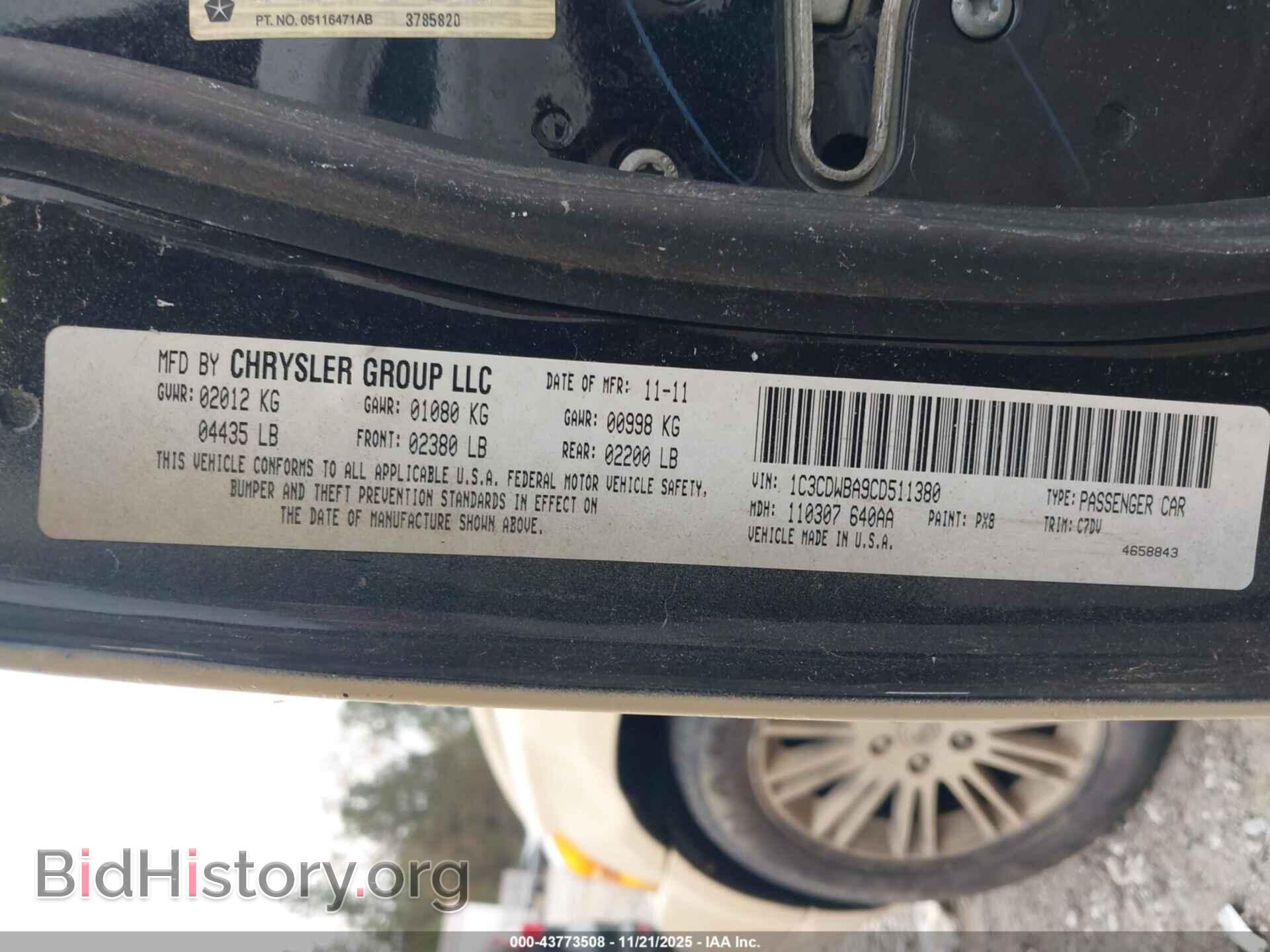 2012 DODGE CALIBER - VIN: 1C3CDWBA9CD511380 - Photo 9