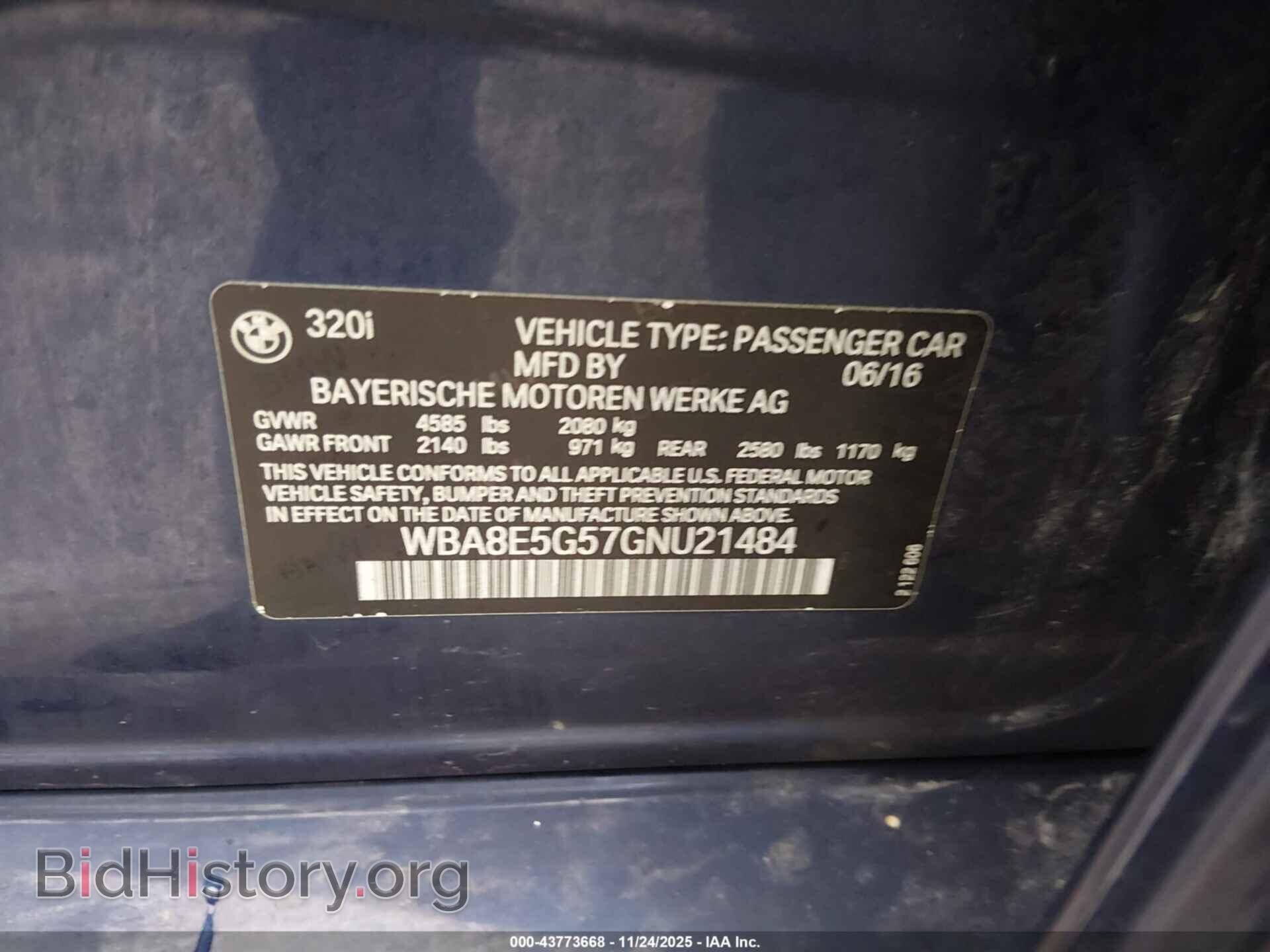 2016 BMW 320I - VIN: WBA8E5G57GNU21484 - Photo 9