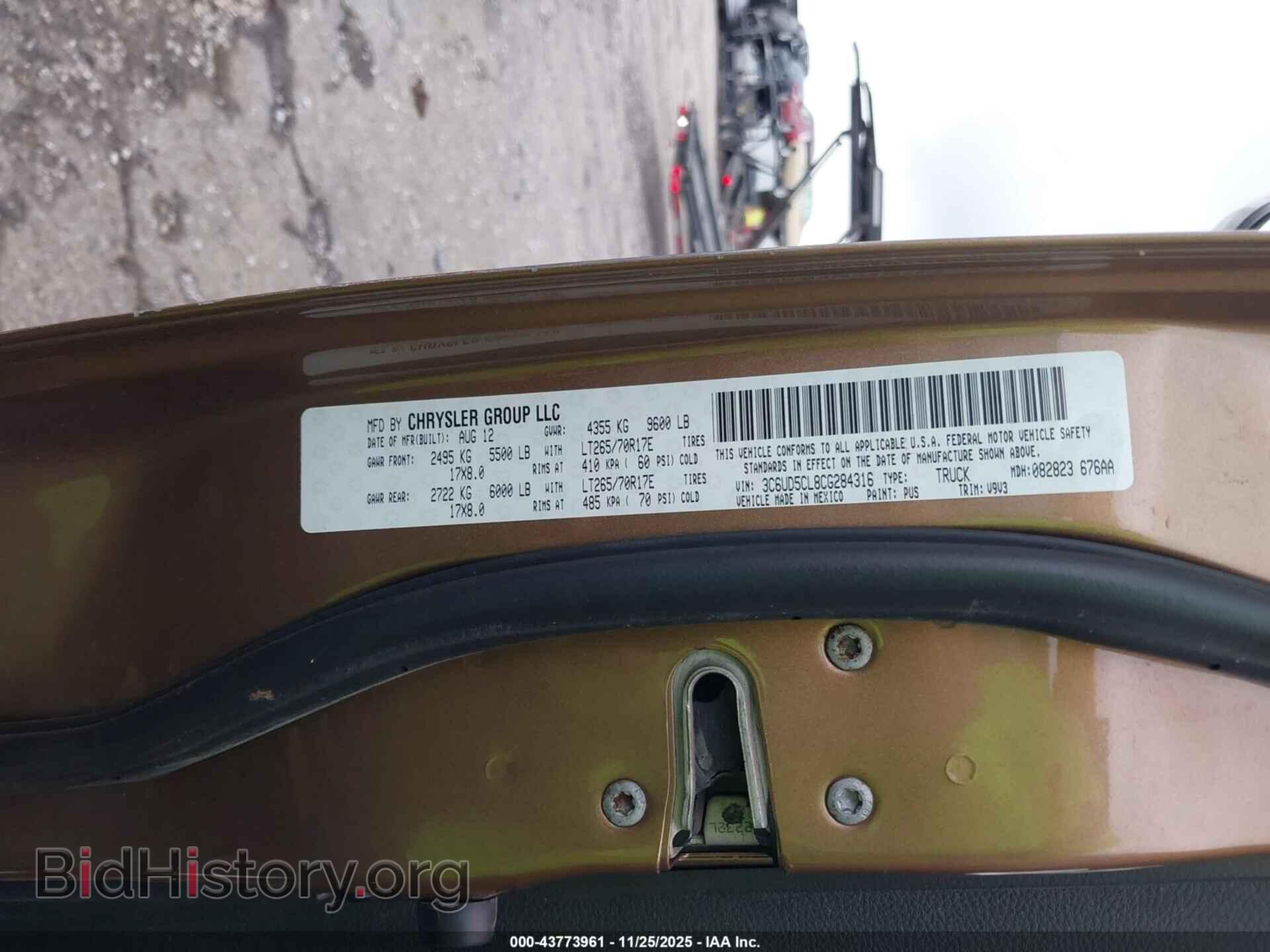 2012 RAM 2500 - VIN: 3C6UD5CL8CG284316 - Фото 9