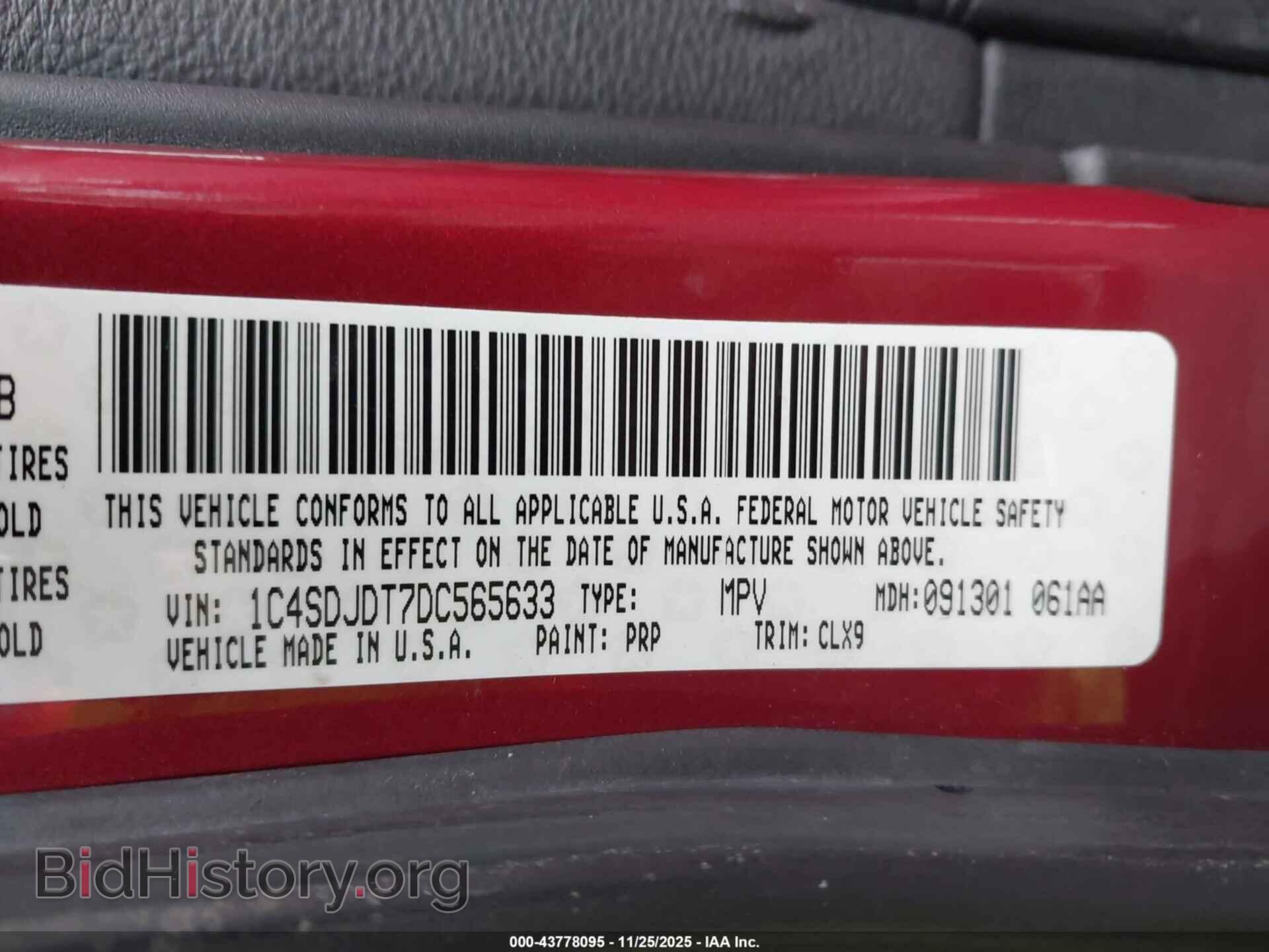 2013 DODGE DURANGO - VIN: 1C4SDJDT7DC565633 - Фото 9