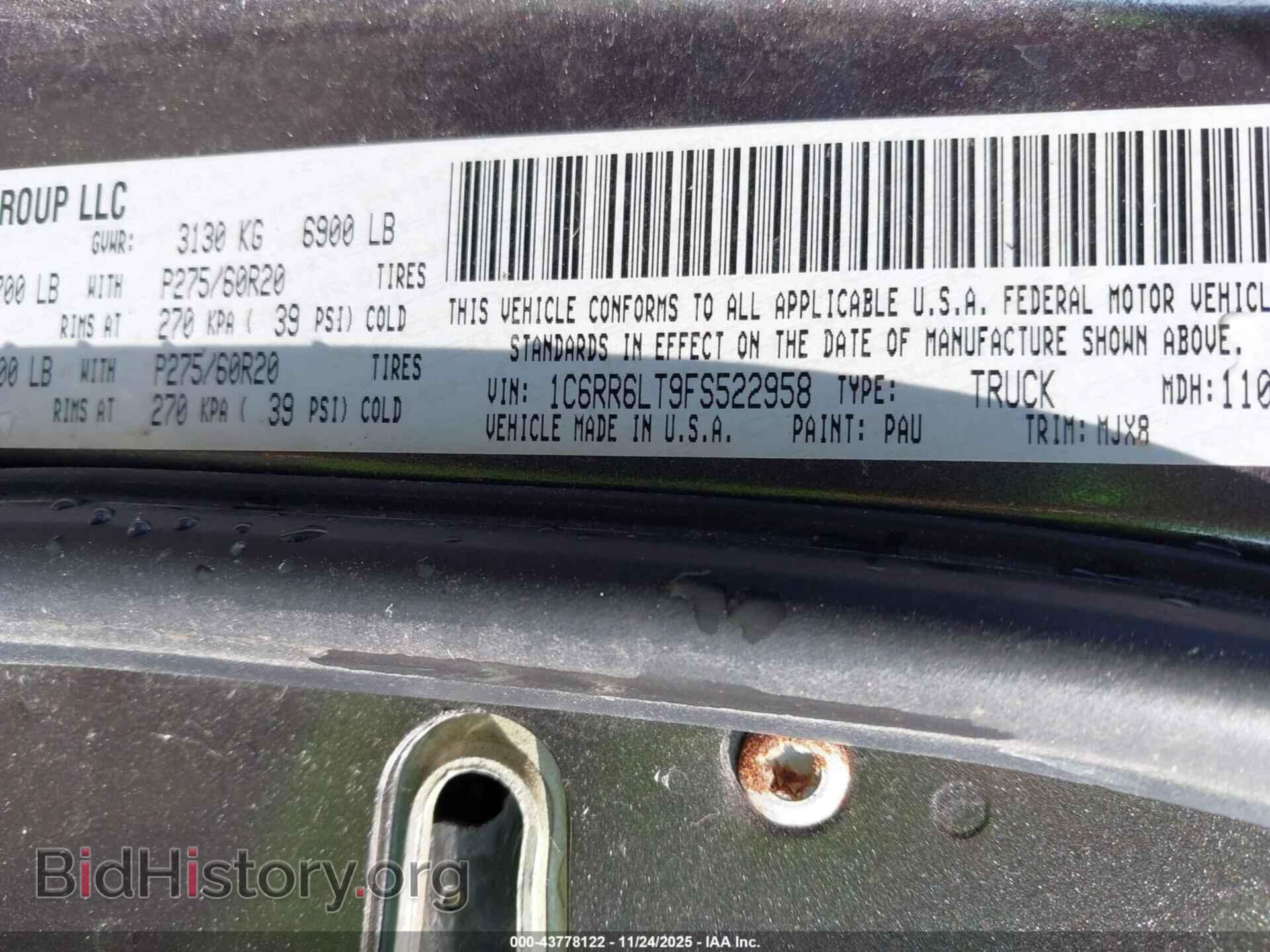 2015 RAM 1500 - VIN: 1C6RR6LT9FS522958 - Фото 9