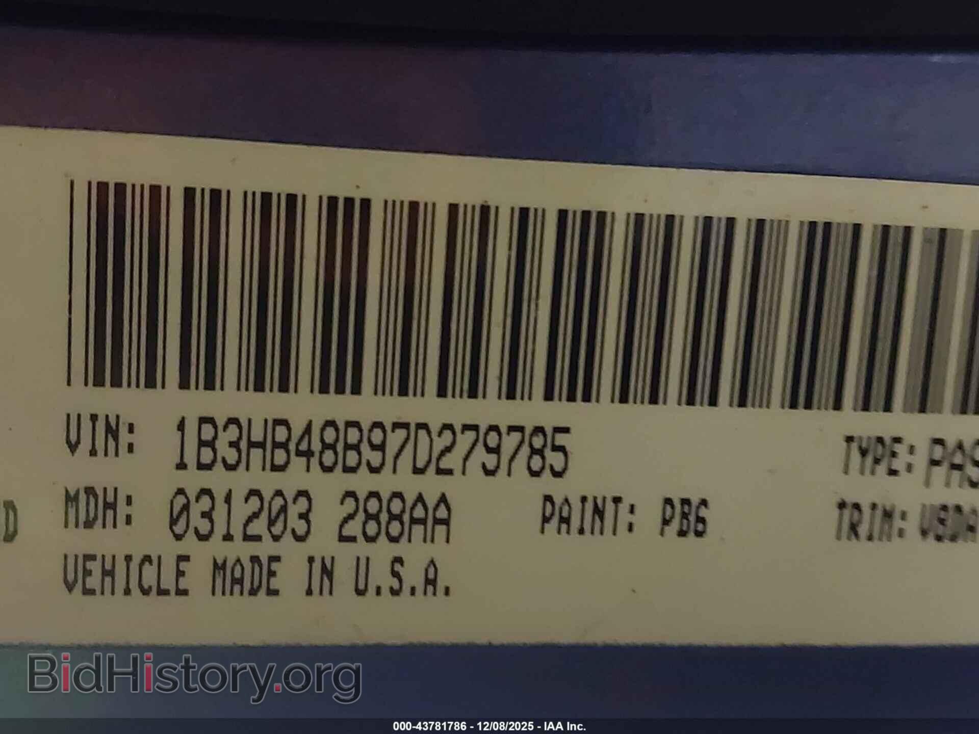 2007 DODGE CALIBER - VIN: 1B3HB48B97D279785 - Photo 9