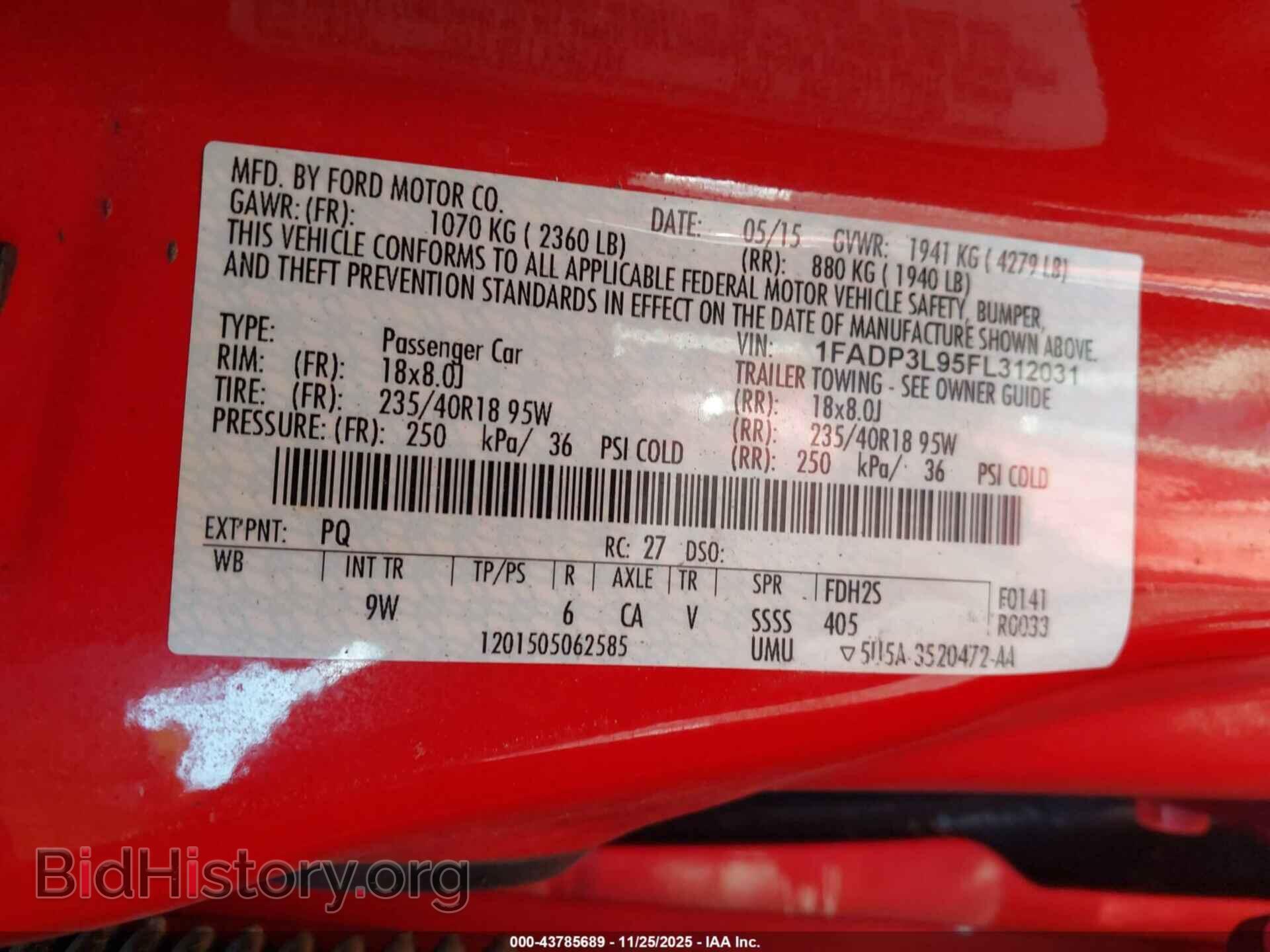 2015 FORD FOCUS ST - VIN: 1FADP3L95FL312031 - Фото 9