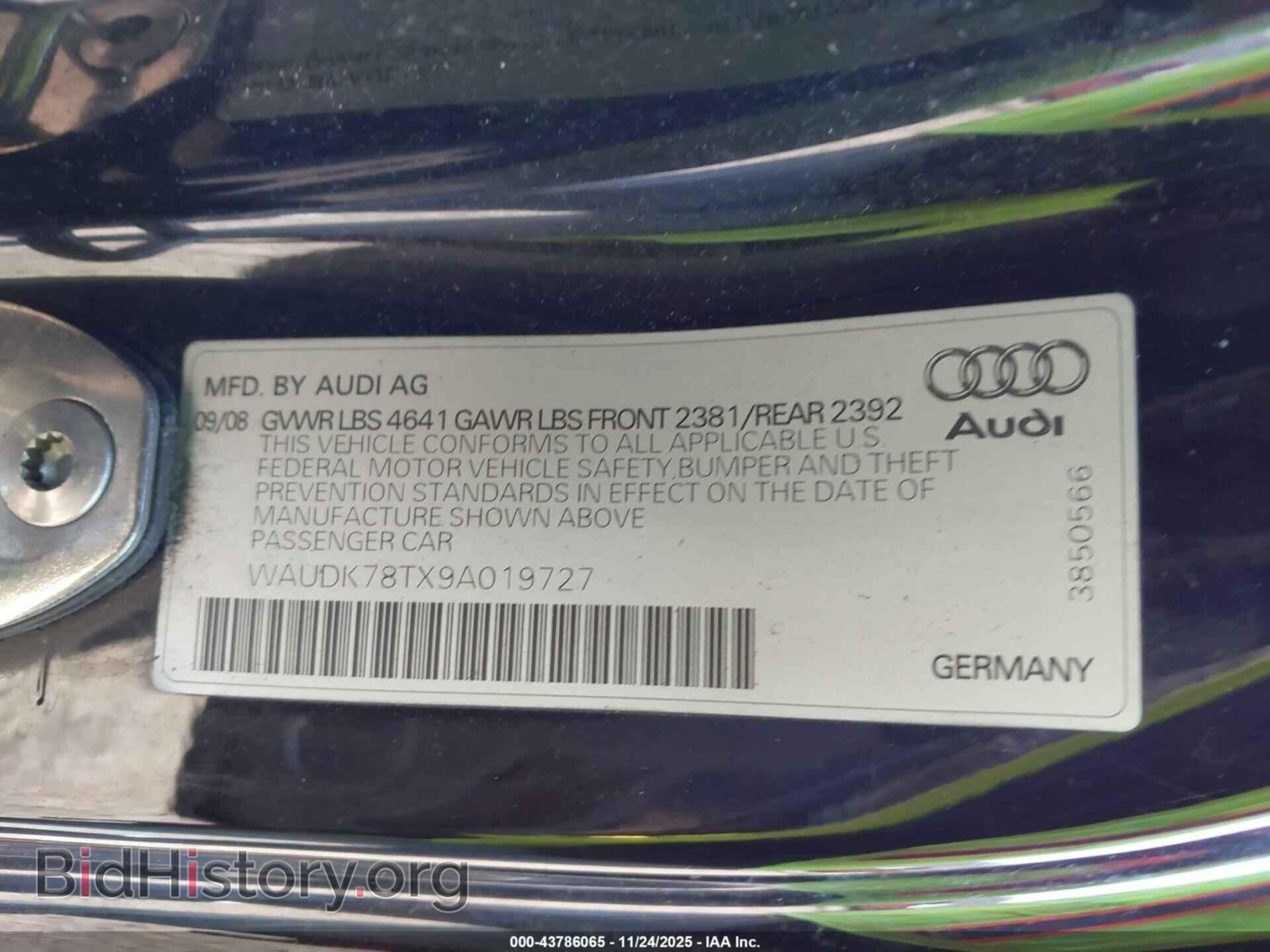 2009 AUDI A5 - VIN: WAUDK78TX9A019727 - Photo 9