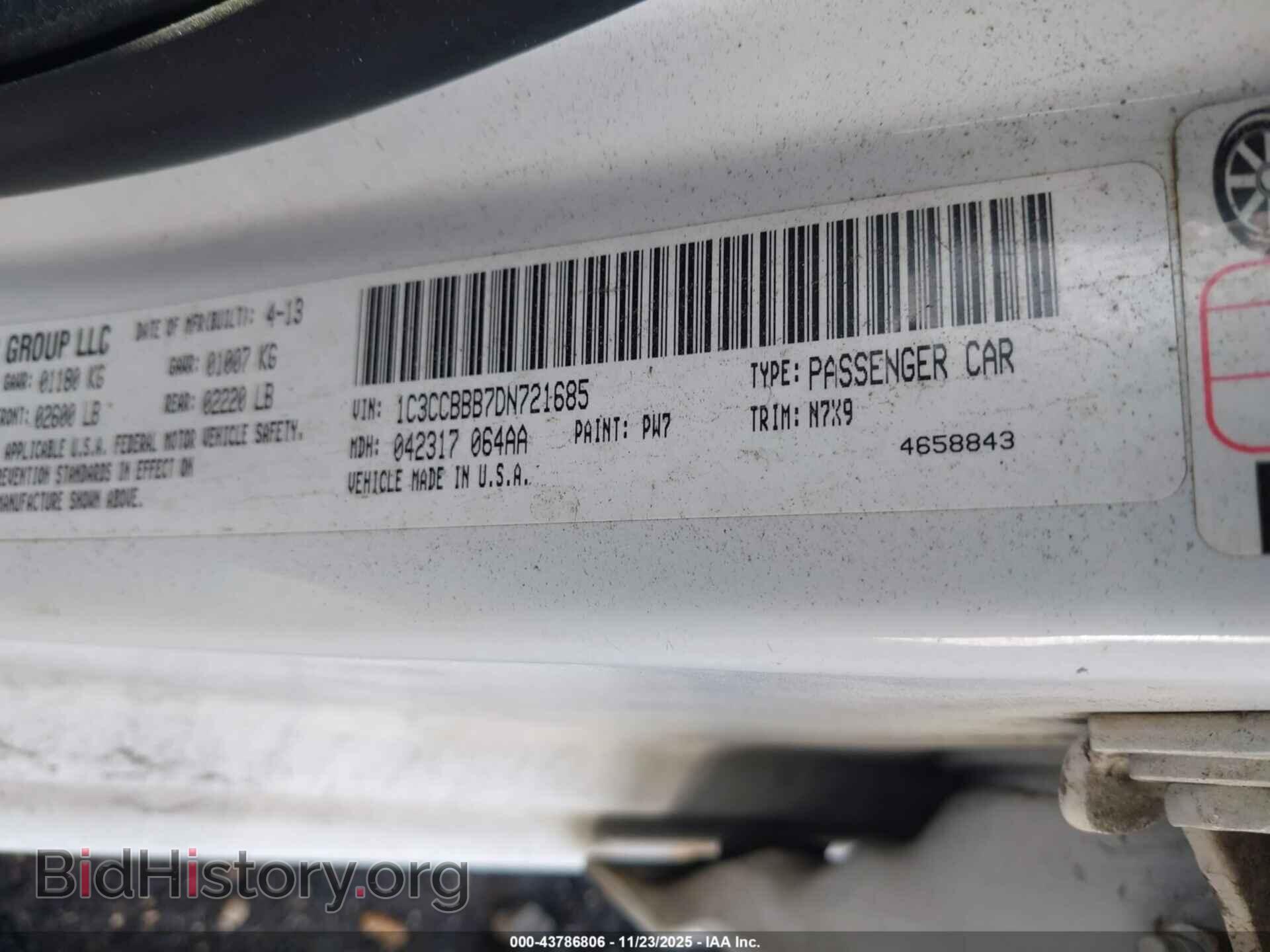 2013 CHRYSLER 200 - VIN: 1C3CCBBB7DN721685 - Фото 9