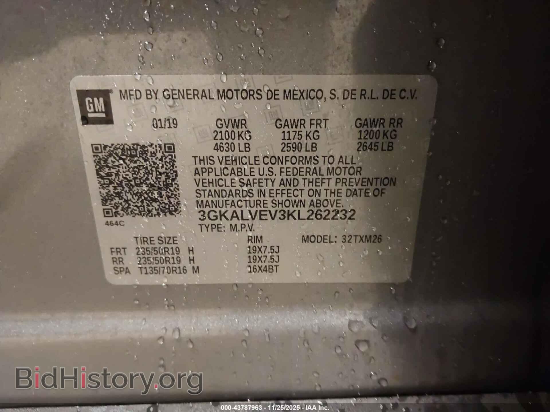 2019 GMC TERRAIN - VIN: 3GKALVEV3KL262232 - Фото 9