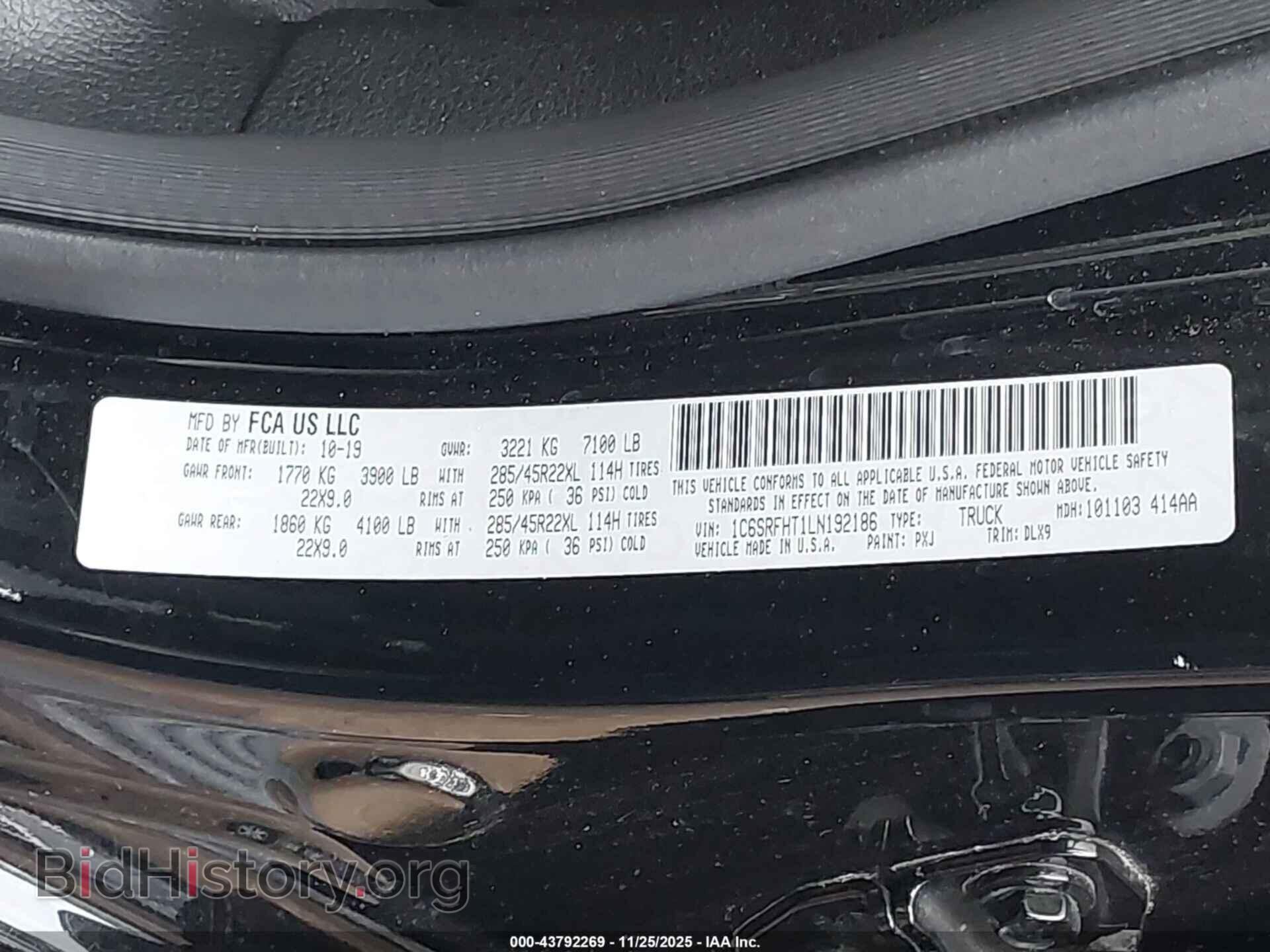 2020 RAM 1500 - VIN: 1C6SRFHT1LN192186 - Фото 9