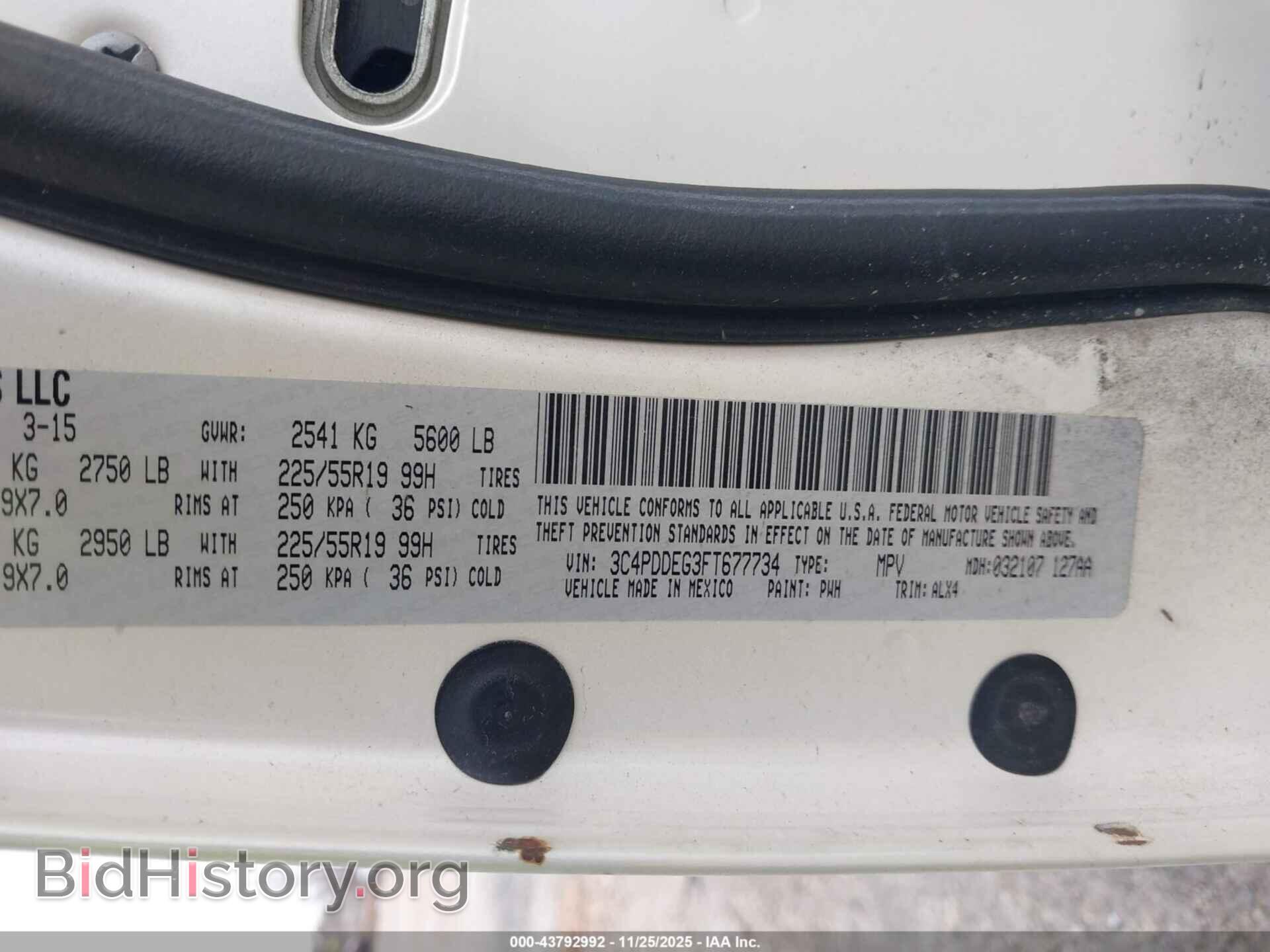 2015 DODGE JOURNEY - VIN: 3C4PDDEG3FT677734 - Photo 9