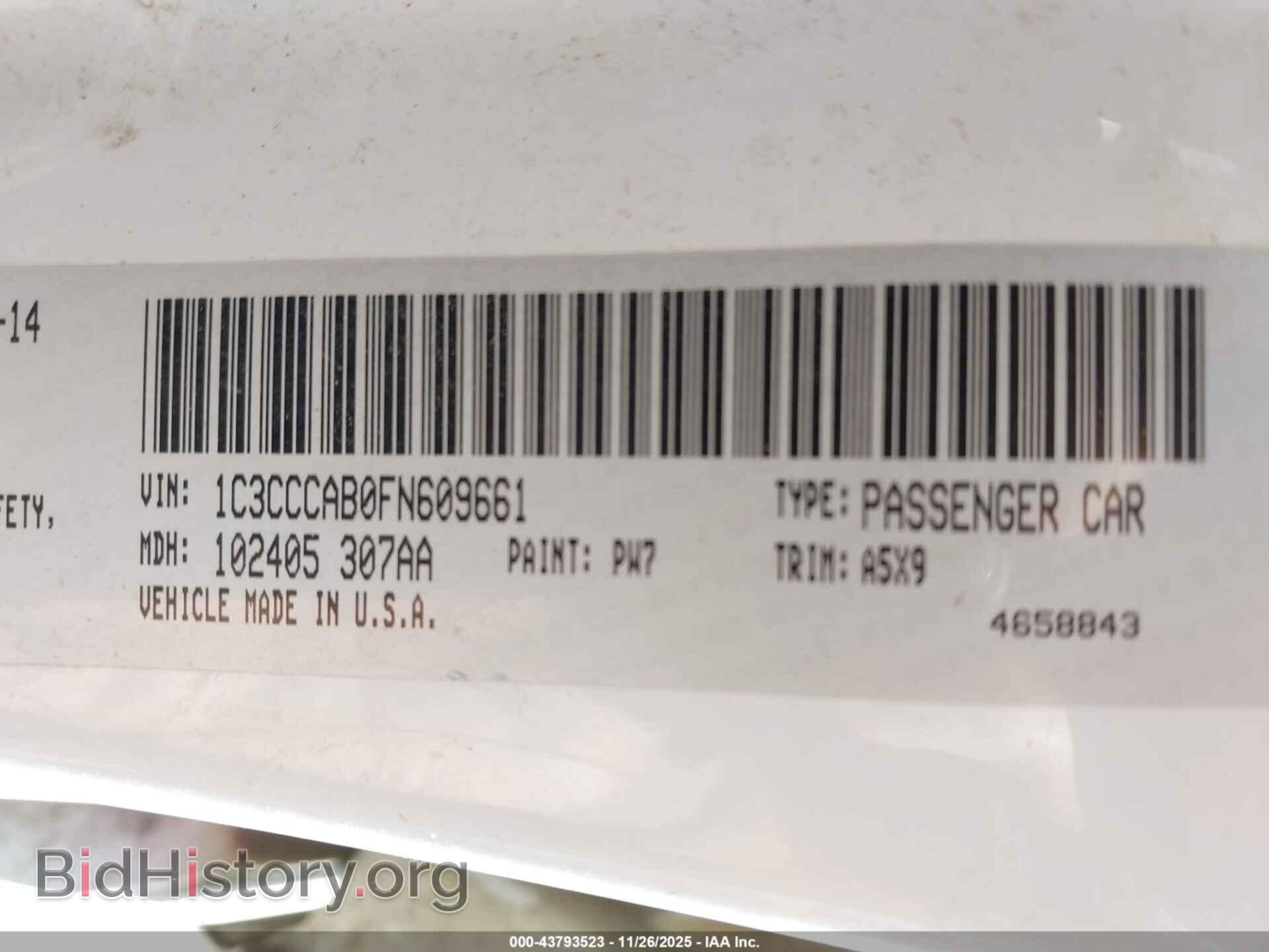 2015 CHRYSLER 200 - VIN: 1C3CCCAB0FN609661 - Фото 9